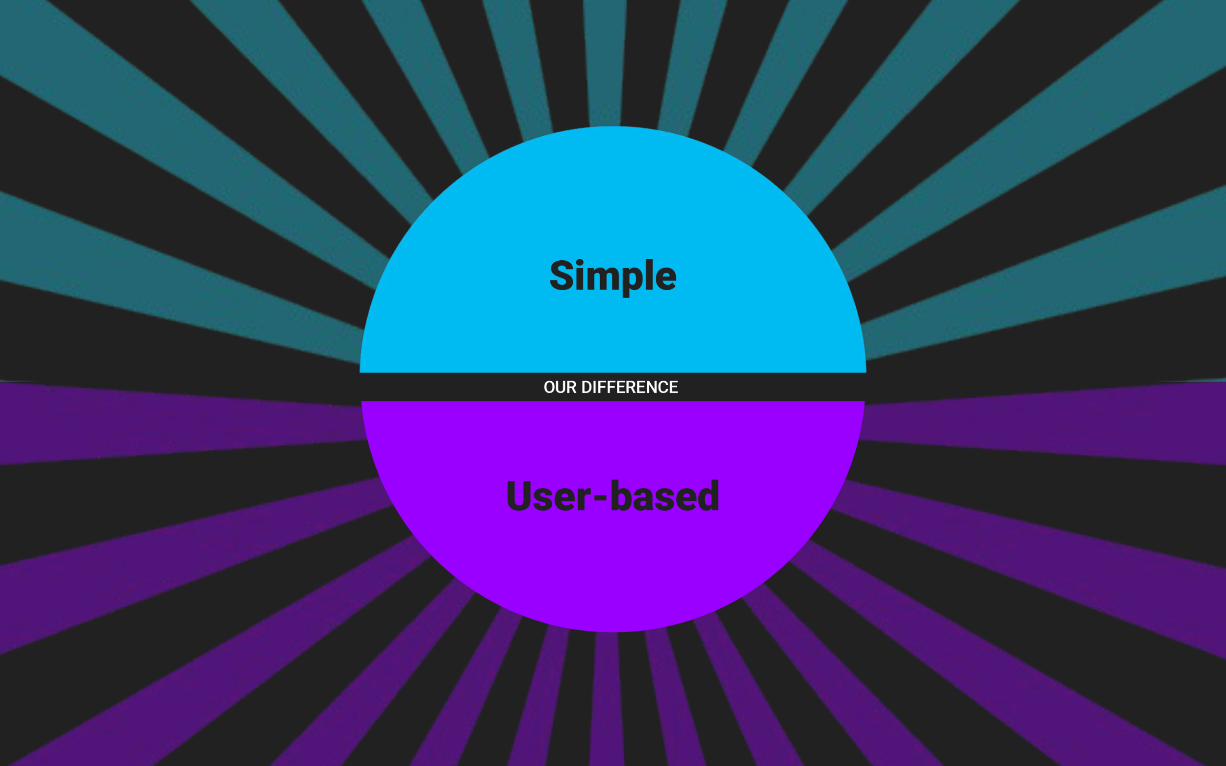 What we want to do differently is keep it very simple // and stay user-based and team sourced 