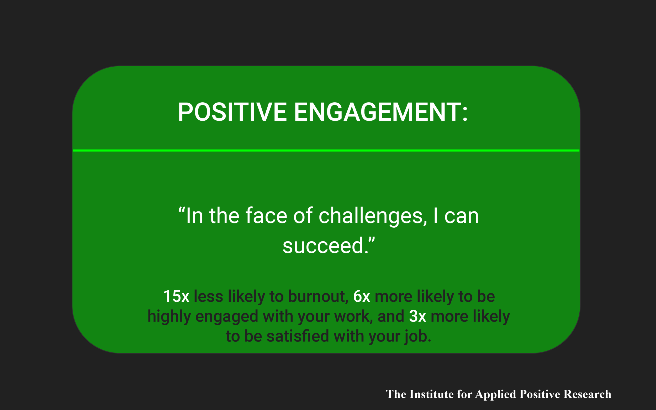 Looking at those three behaviors, we can see the potential benefit for the individual