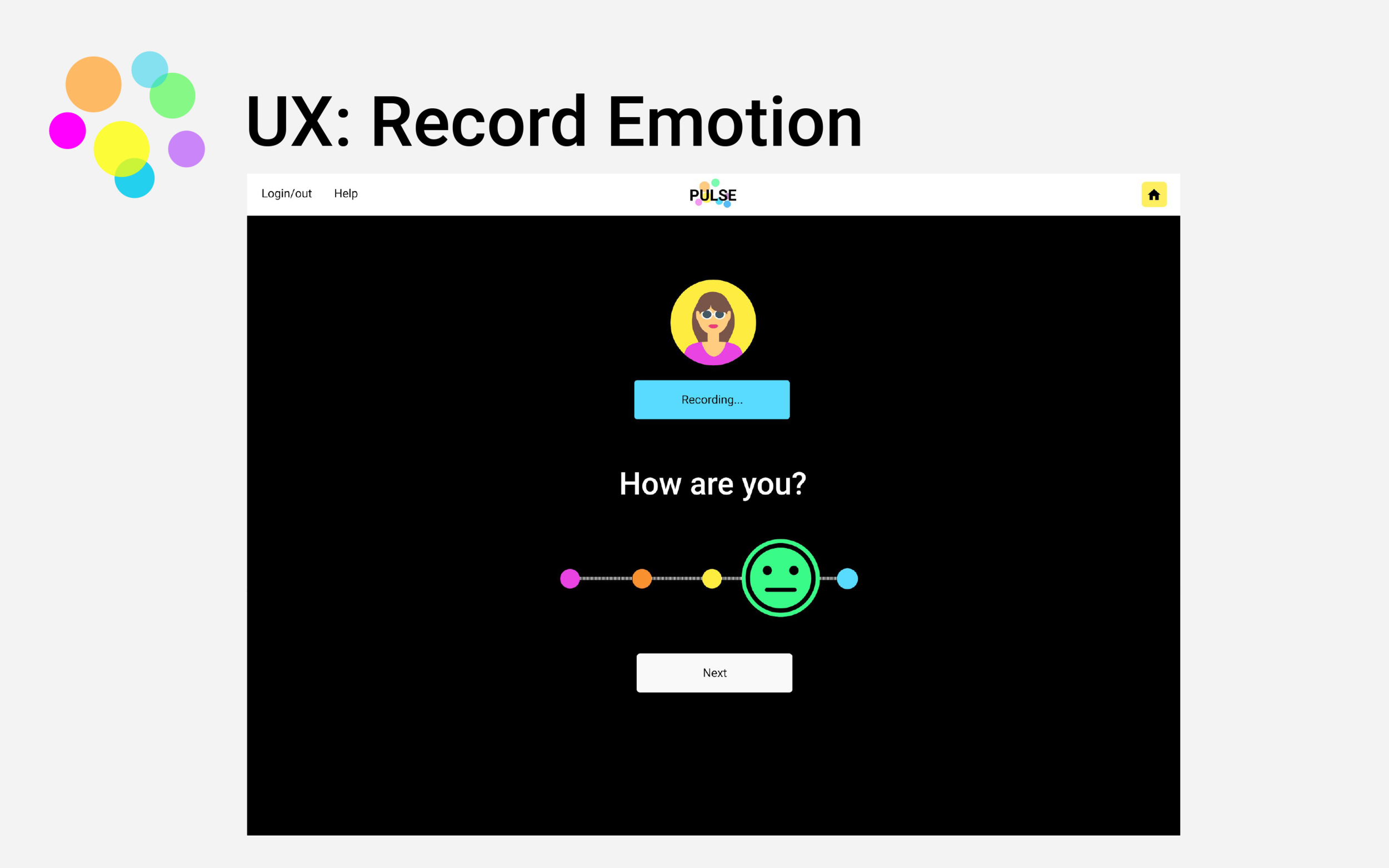 Janet isn’t too stressed but she’s in a bit of a sour mood, probably because her energy is so low. Once you record an emotion, you’ll be taken back to your personal dashboard.
