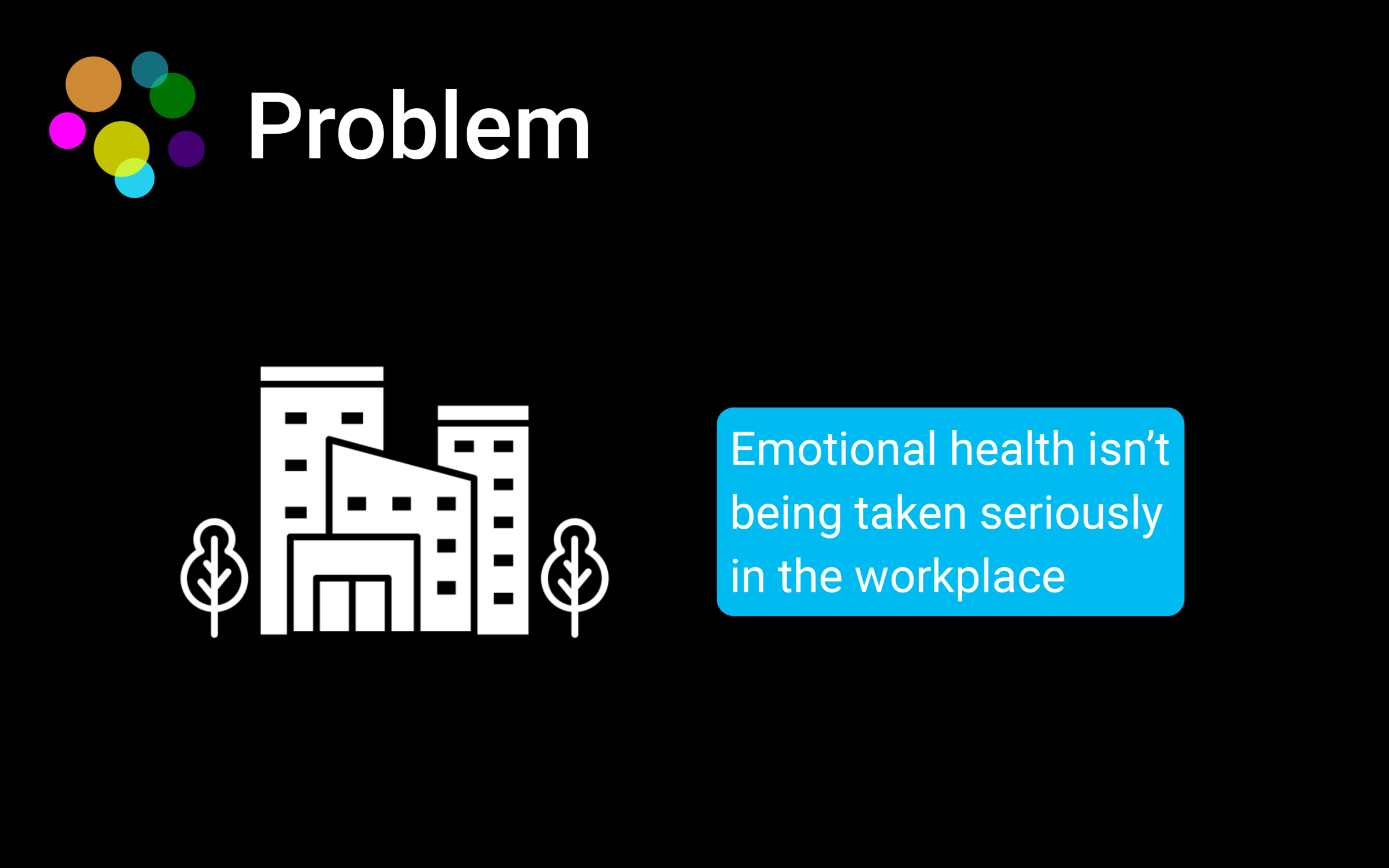 We started this project with an idea that emotional health wasn’t being taken seriously in the workplace. Despite how far the psychology has come, office environments haven’t yet evolved to accommodate the emotional needs of their inhabitants.