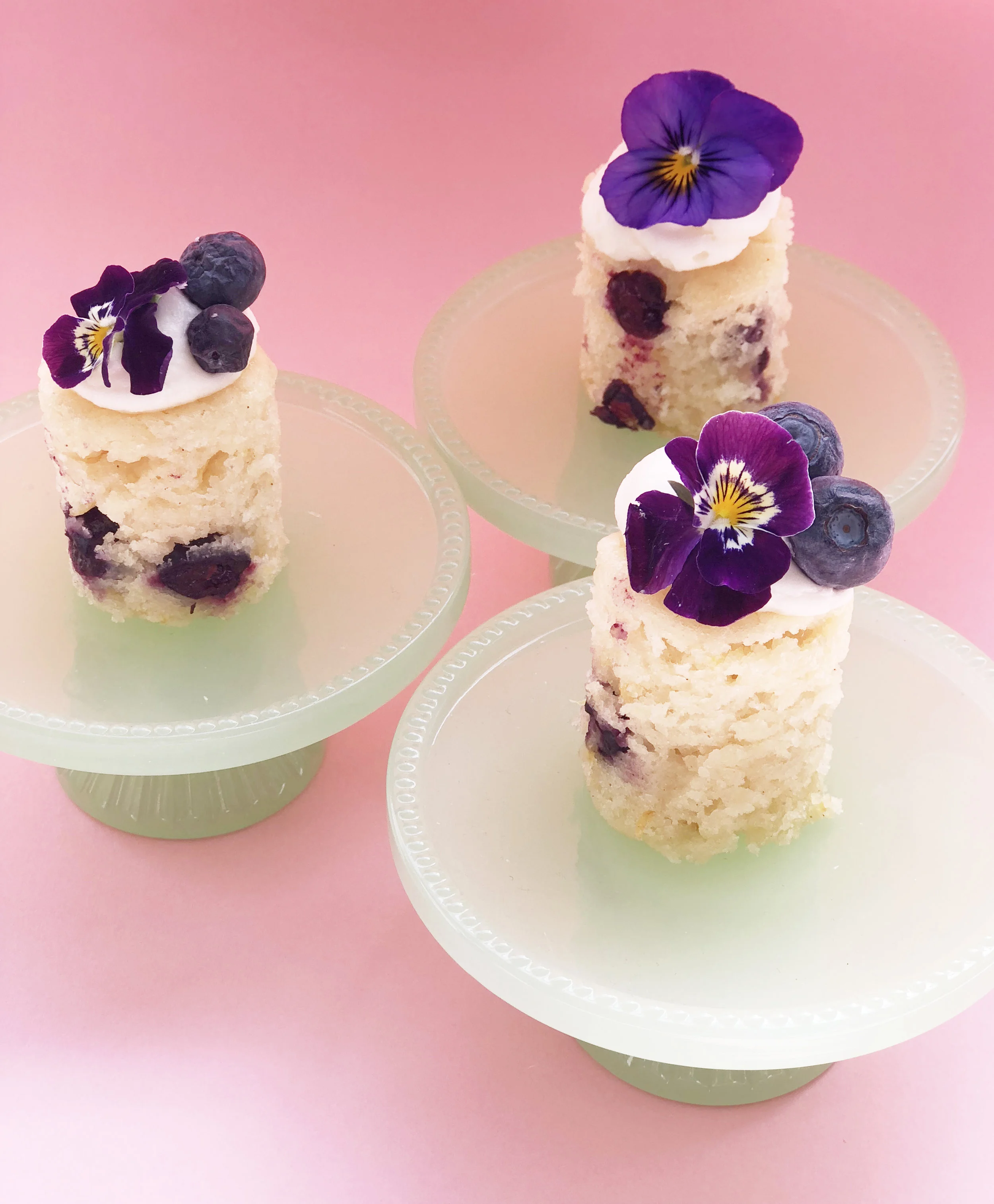 Mini Lemon Blueberry Cakes
