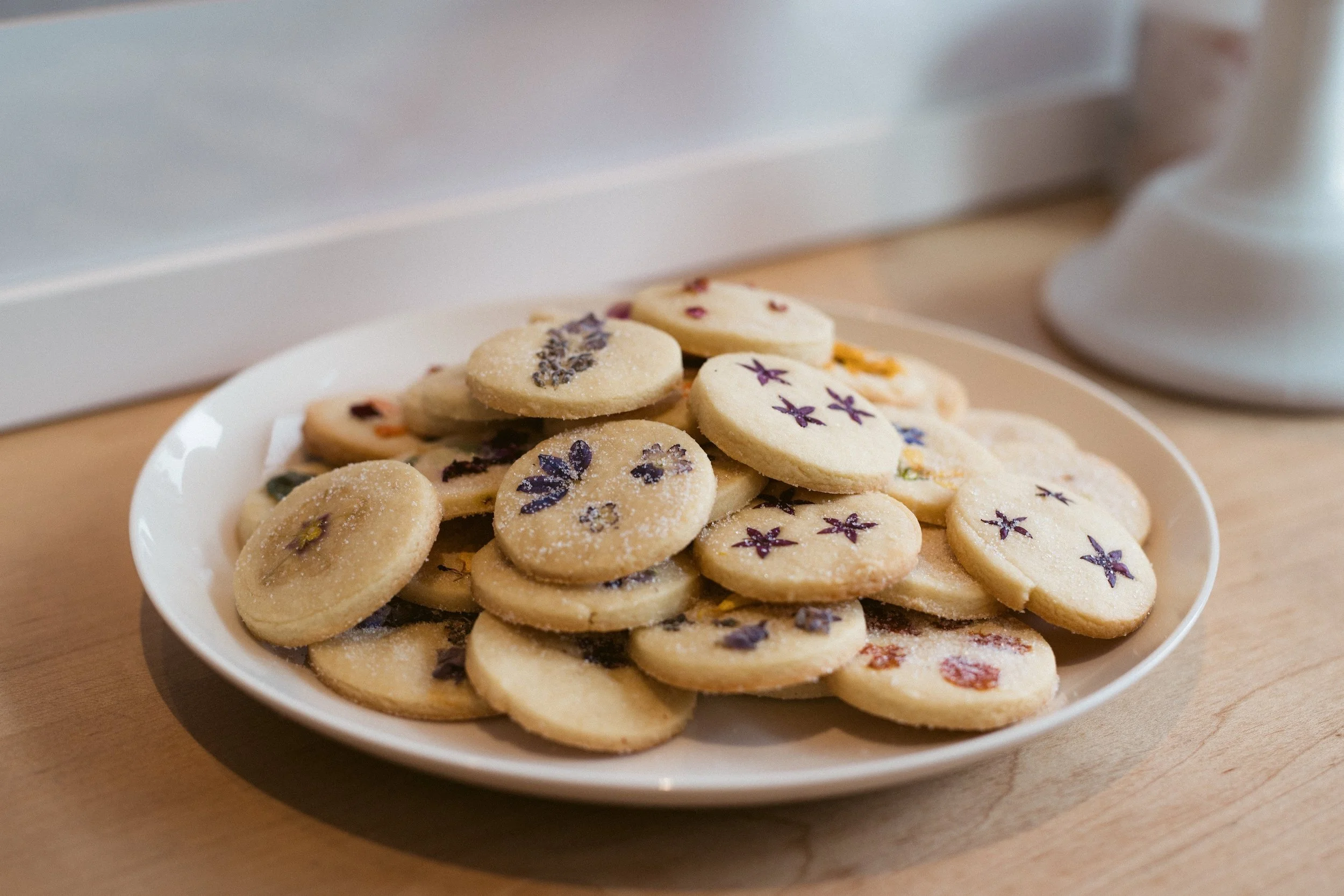 Vegan Flower Shortbread Cookies