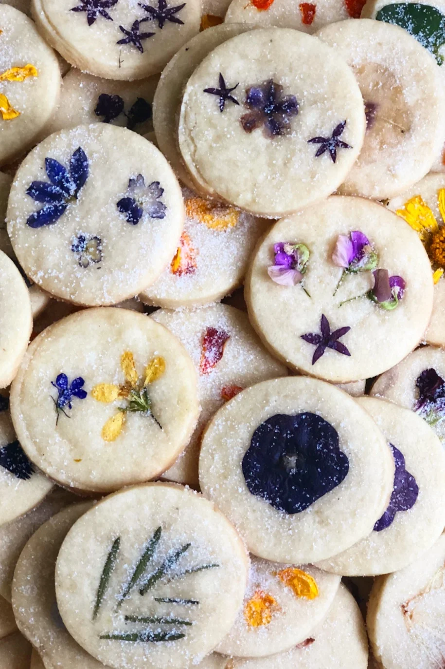 Vegan Flower Shortbread Cookies