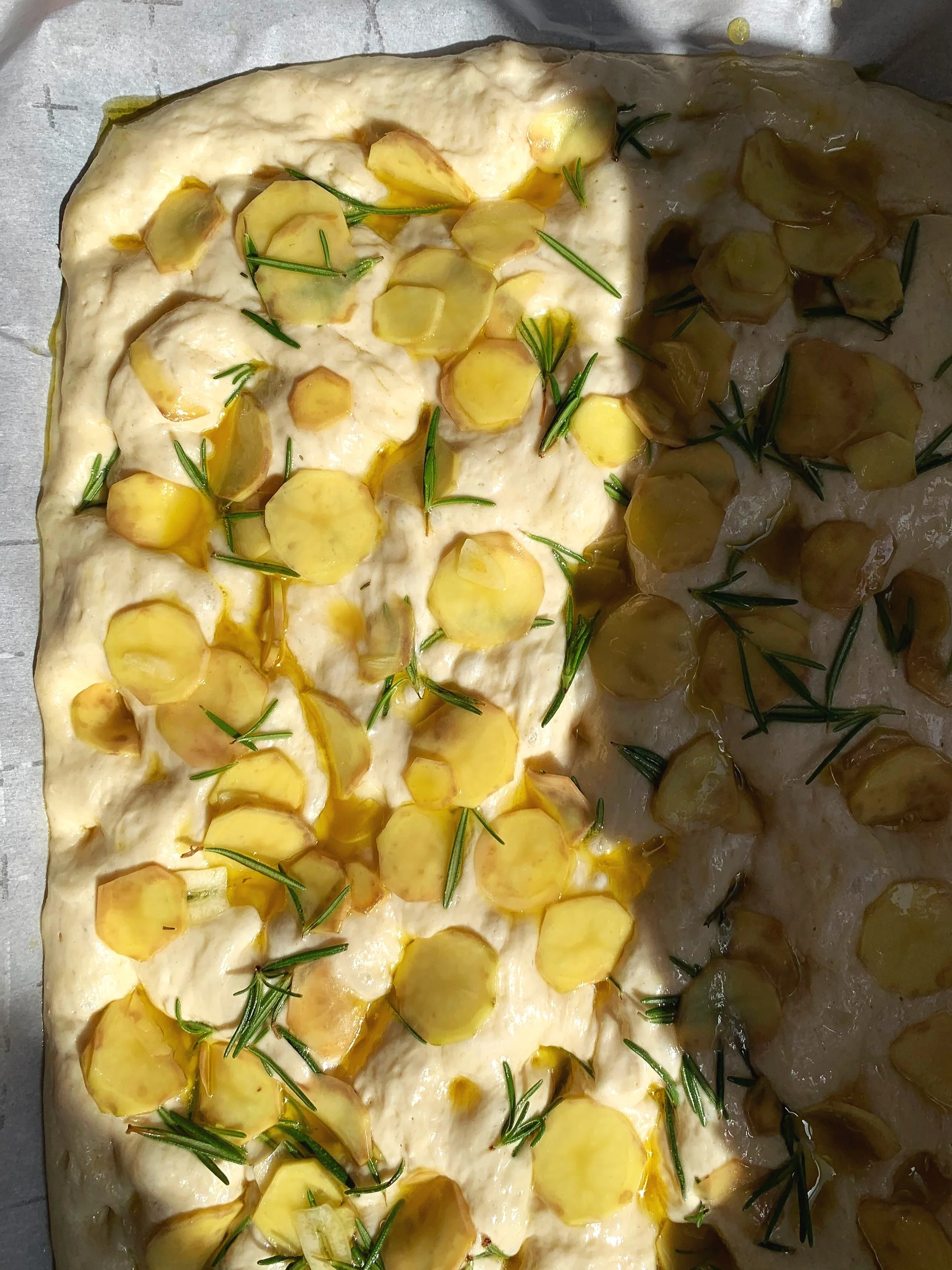 Potato Rosemary Focaccia Dough