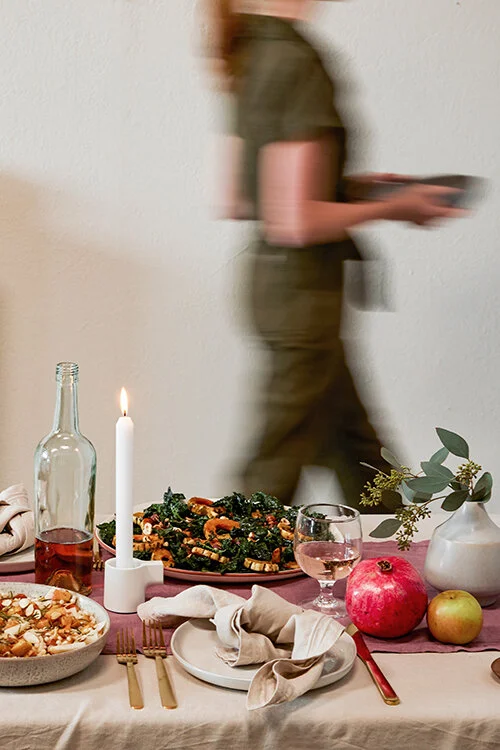 Annie Clark and her Styled Holiday Tablescape