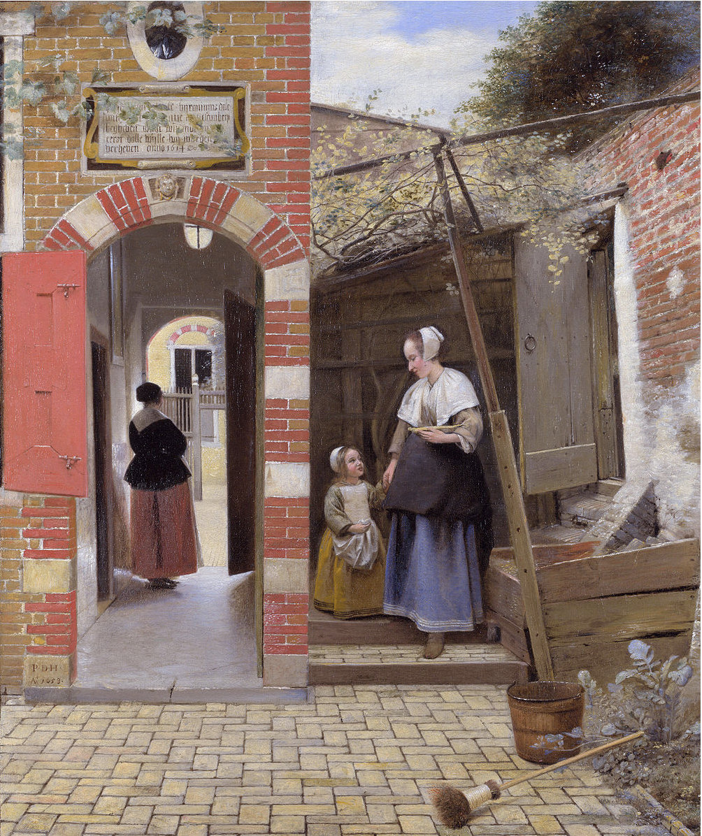 Pieter de Hooch, The Courtyard of a House in Delft, 1658 (Wikicommons, National Gallery)