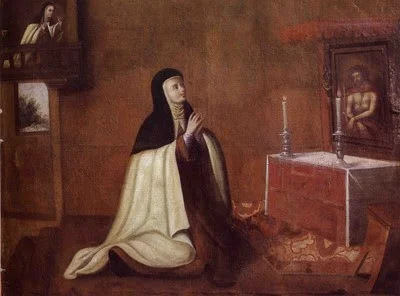 Cuzco School, The Second Conversion of Saint Teresa, Convento del Carmen, San Jose, Santiago de Chile, 1694 (Wiki Commons)