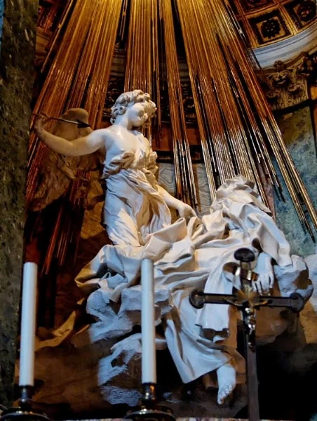Bernini, Ecstasy of St. Teresa, Santa Maria della Vittoria, Rome, 1652, Cardinal Federico Cornaro (Wiki Commons)