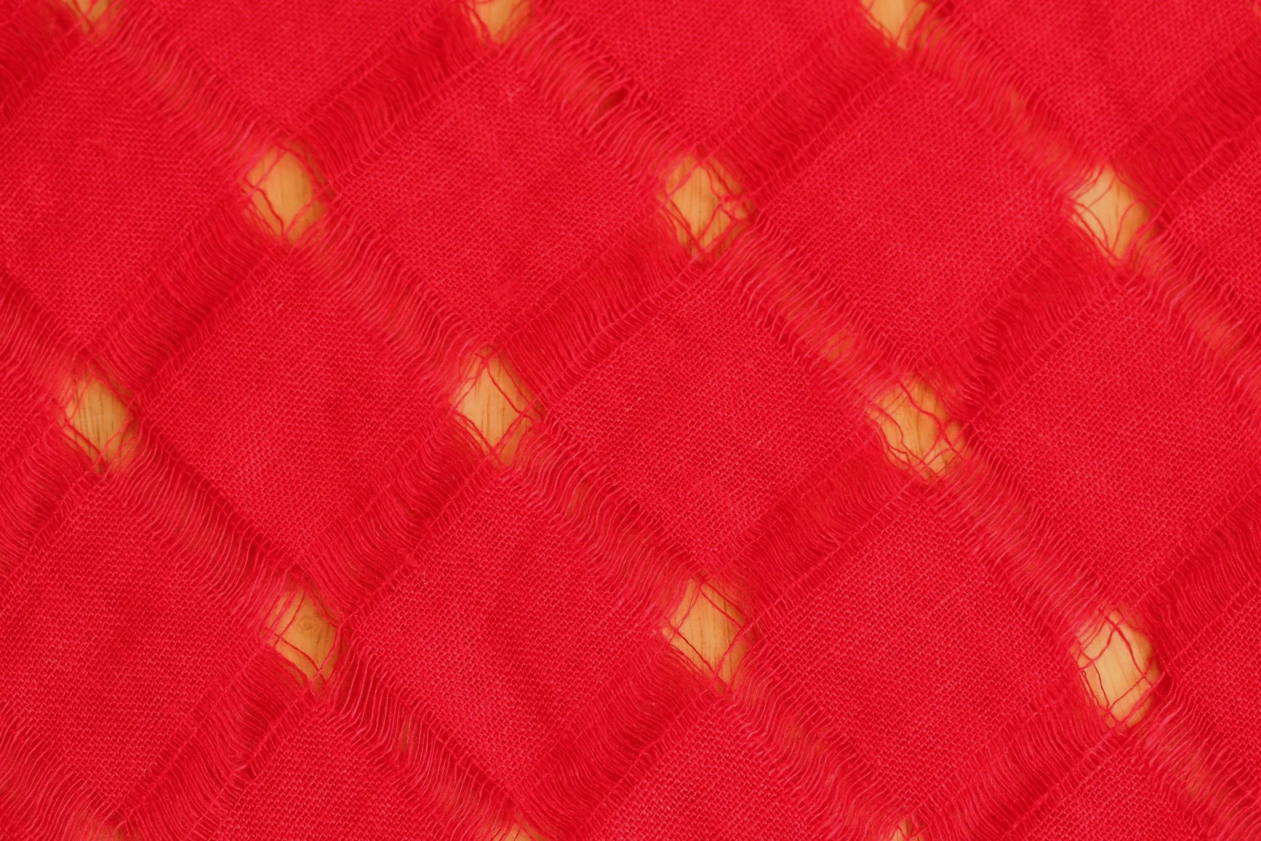 Chinese Red — Linen poncho for wholesale in Chinese Red, part of the FIO premium collection, designed in Germany.