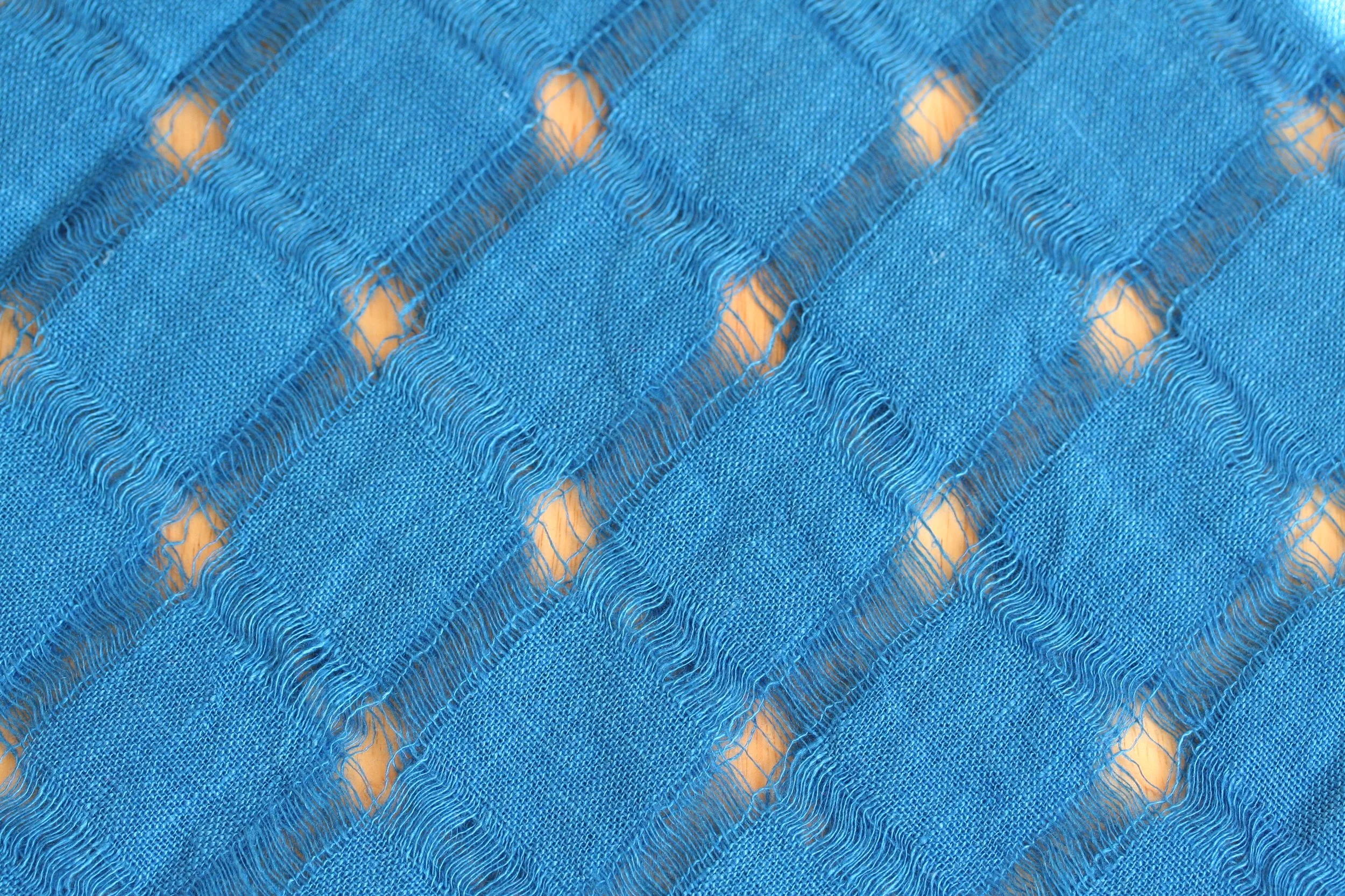 Lapis Blue — FIO linen poncho wholesale, shown in Lapis Blue, designed in Germany