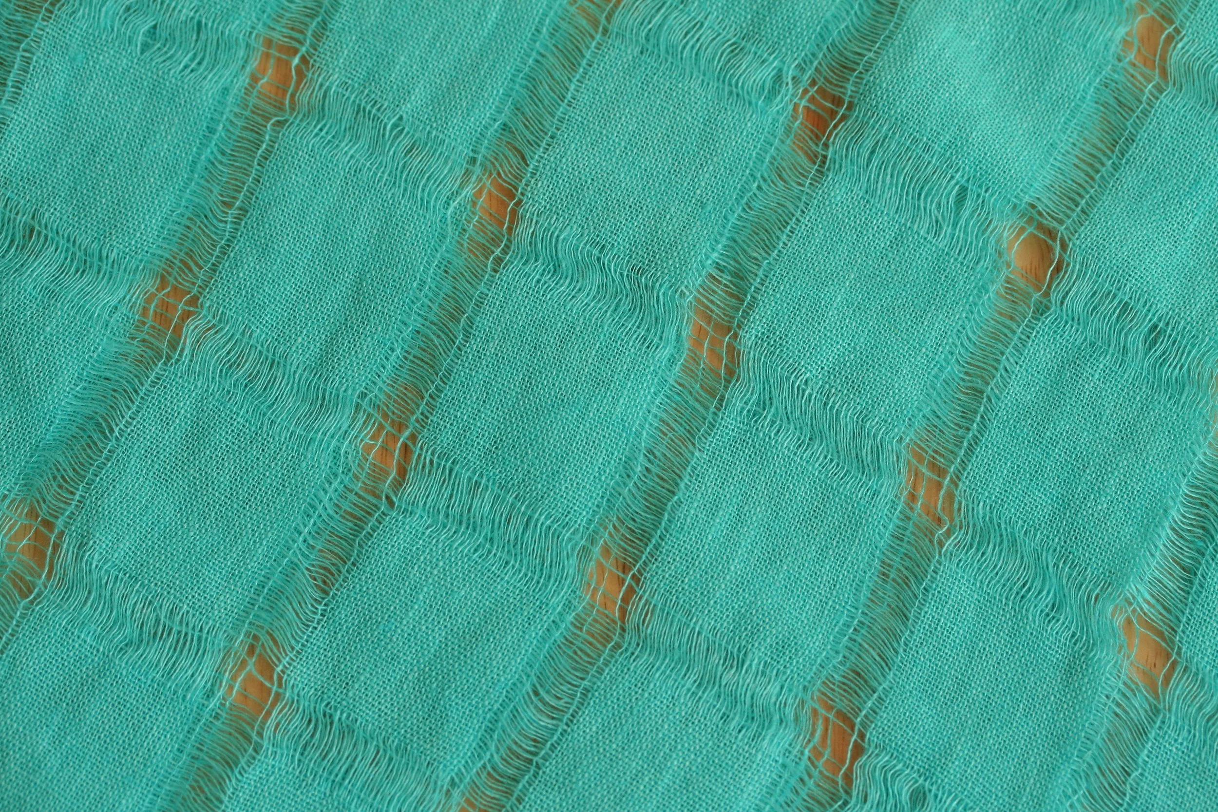 Blue Curaço — 100% linen poncho, Blue Curaço shade, one size, low order quantity, wholesale ready