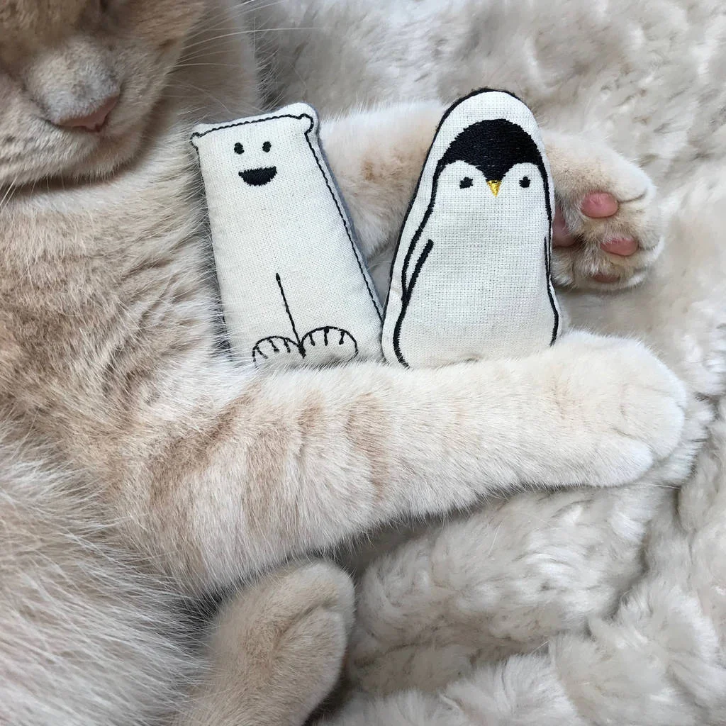 CATNIP PENGUIN & POLAR BEAR CAT TOYS
