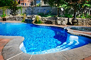 Inground Pool In Residential Backyard