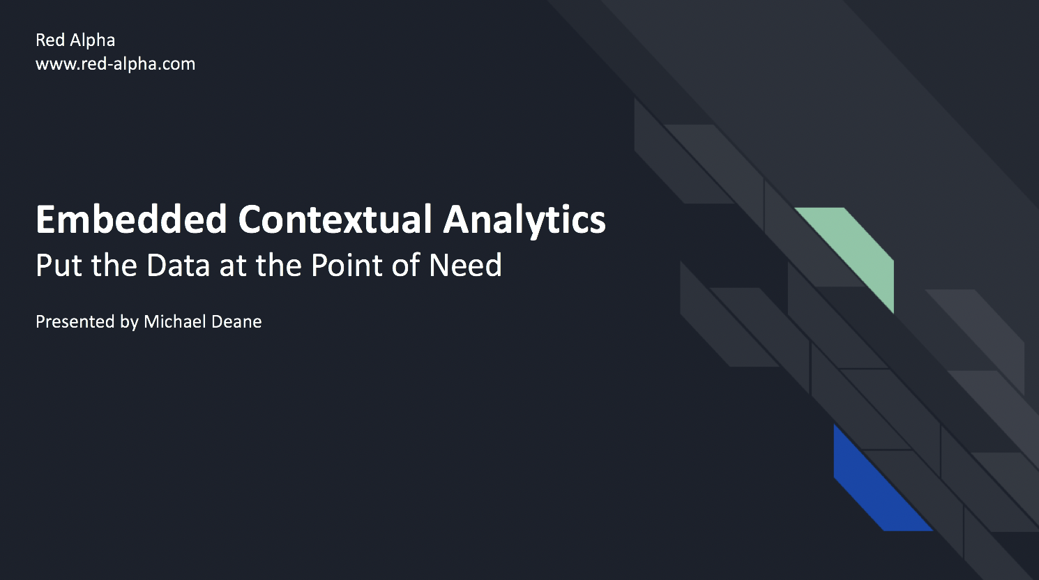 Embedded Contextual Analytics: Act on Data at the Point of Need