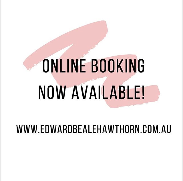 YES! Book online. 🌟 Now. Yes. Now. 
Head to mylocalsalon.com.au and search for Edward Beale Hawthorn.
