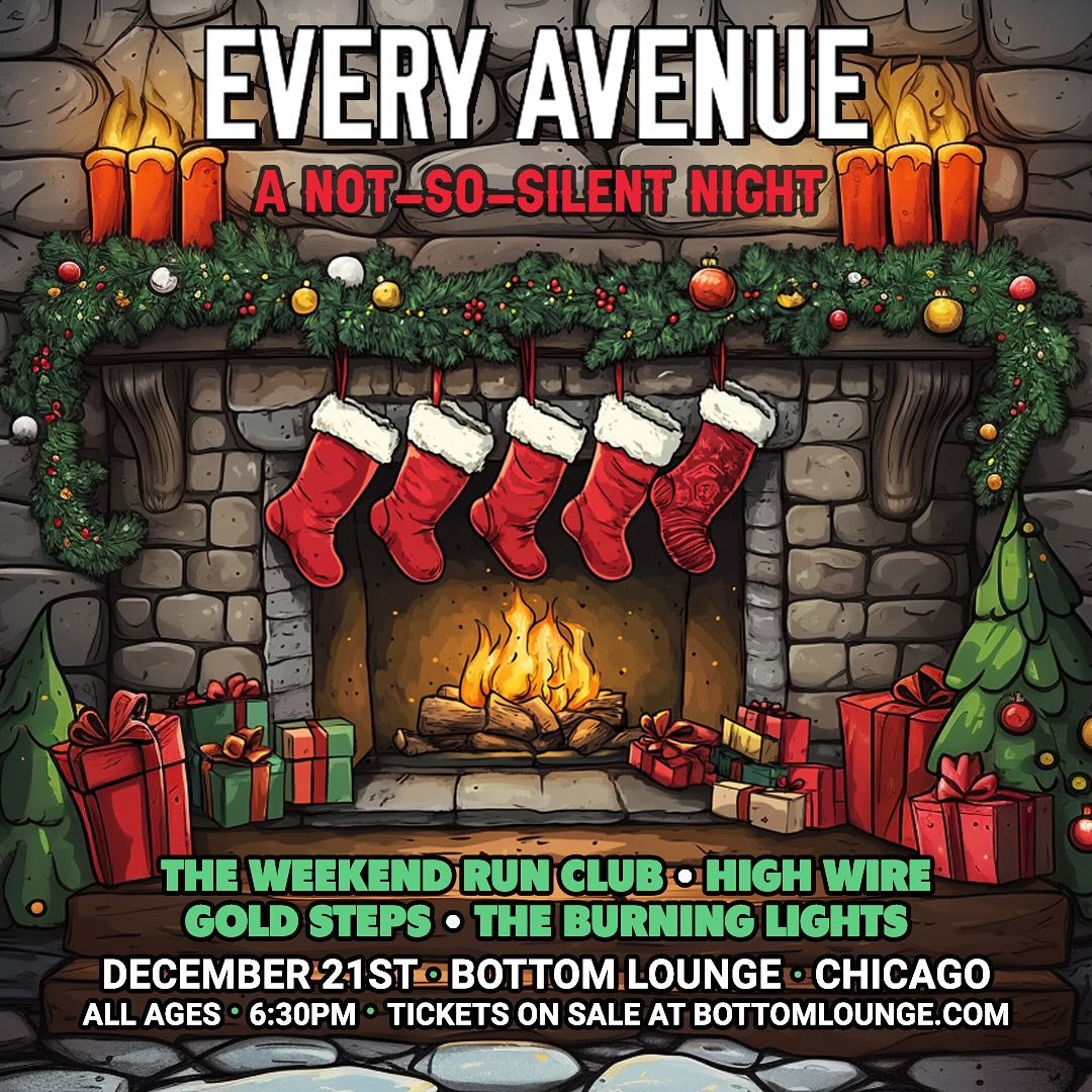 A not-so-silent SURPRISE CHICAGO! We&rsquo;re opening for @everyavenueband at @bottomlounge 12/21. Tickets on sale Friday 11/22 🎅
