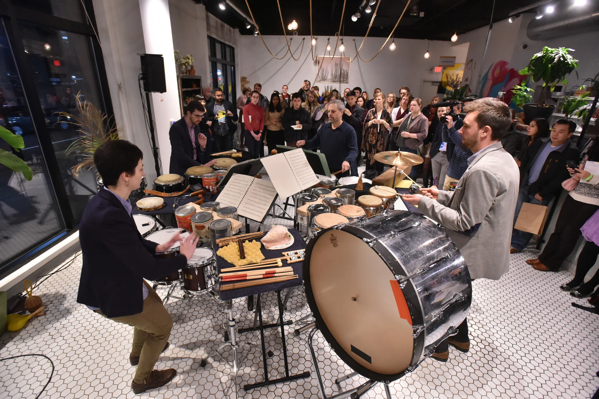 NY Philharmonic "Off the Grid" in Ann Arbor, 2017. Photo by Peter Smith . Top photo by Andrew Howell (UM ArtsEngine).