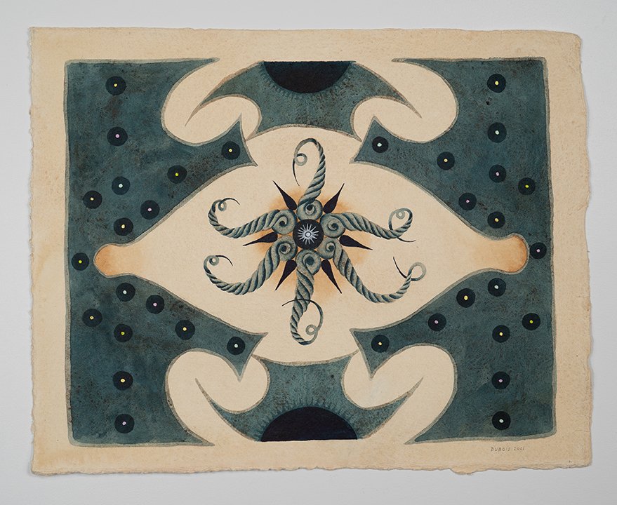 The Cosmic Eye. 11"h x 14"w. Ink and gouache on handmade rag paper.