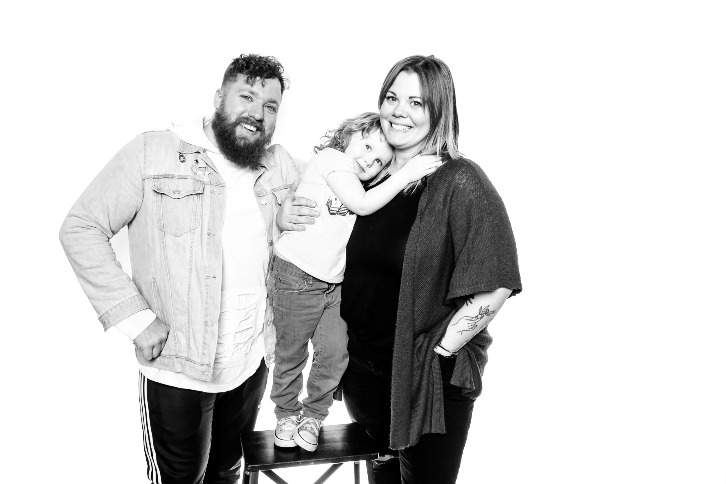 The man behind Local DJ and his adorable family (look at that little stinker!)