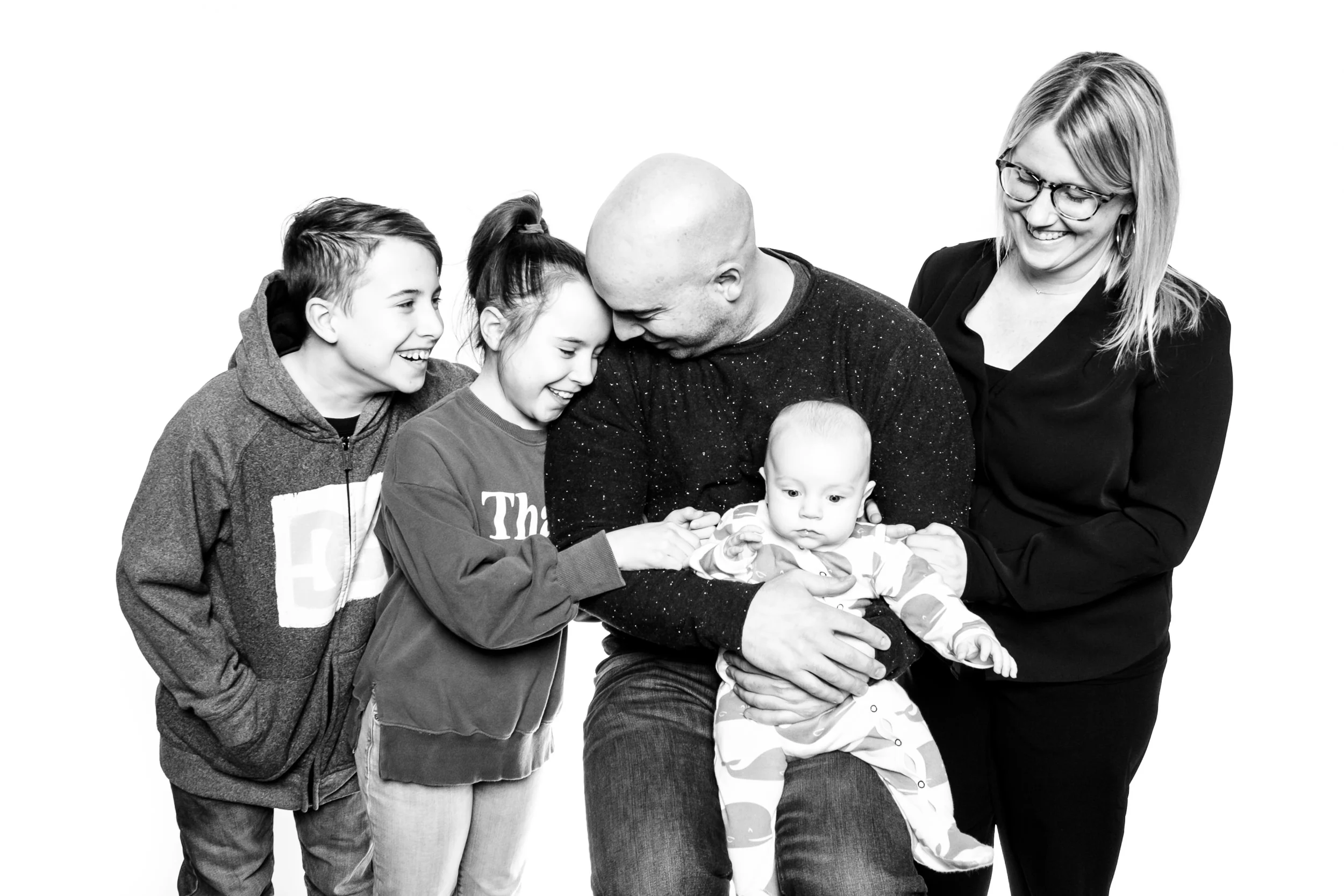 Bash organizer Sarah Vaughan with her husband and kiddos
