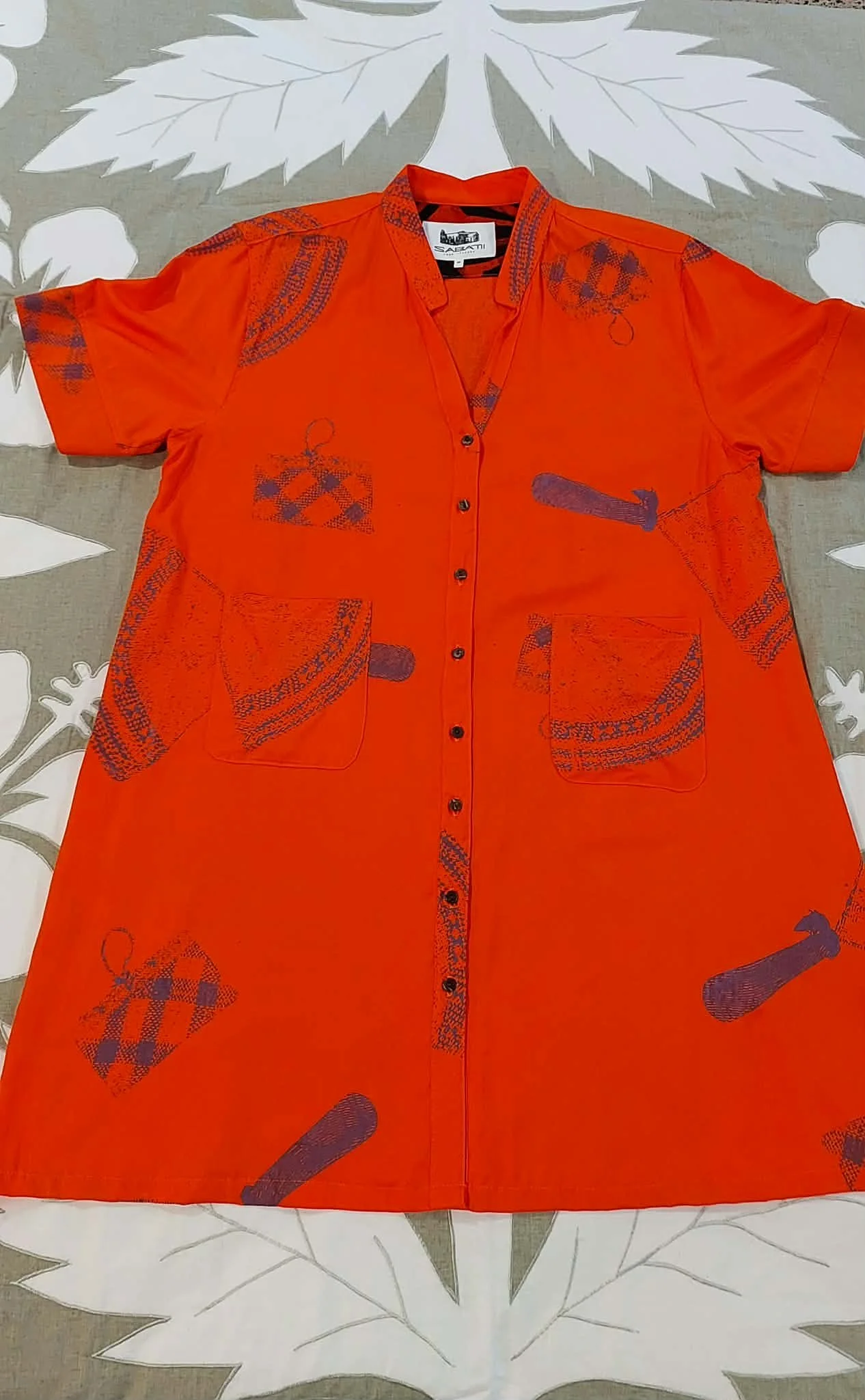 Sabati: Orange Taetia shirtdress womens