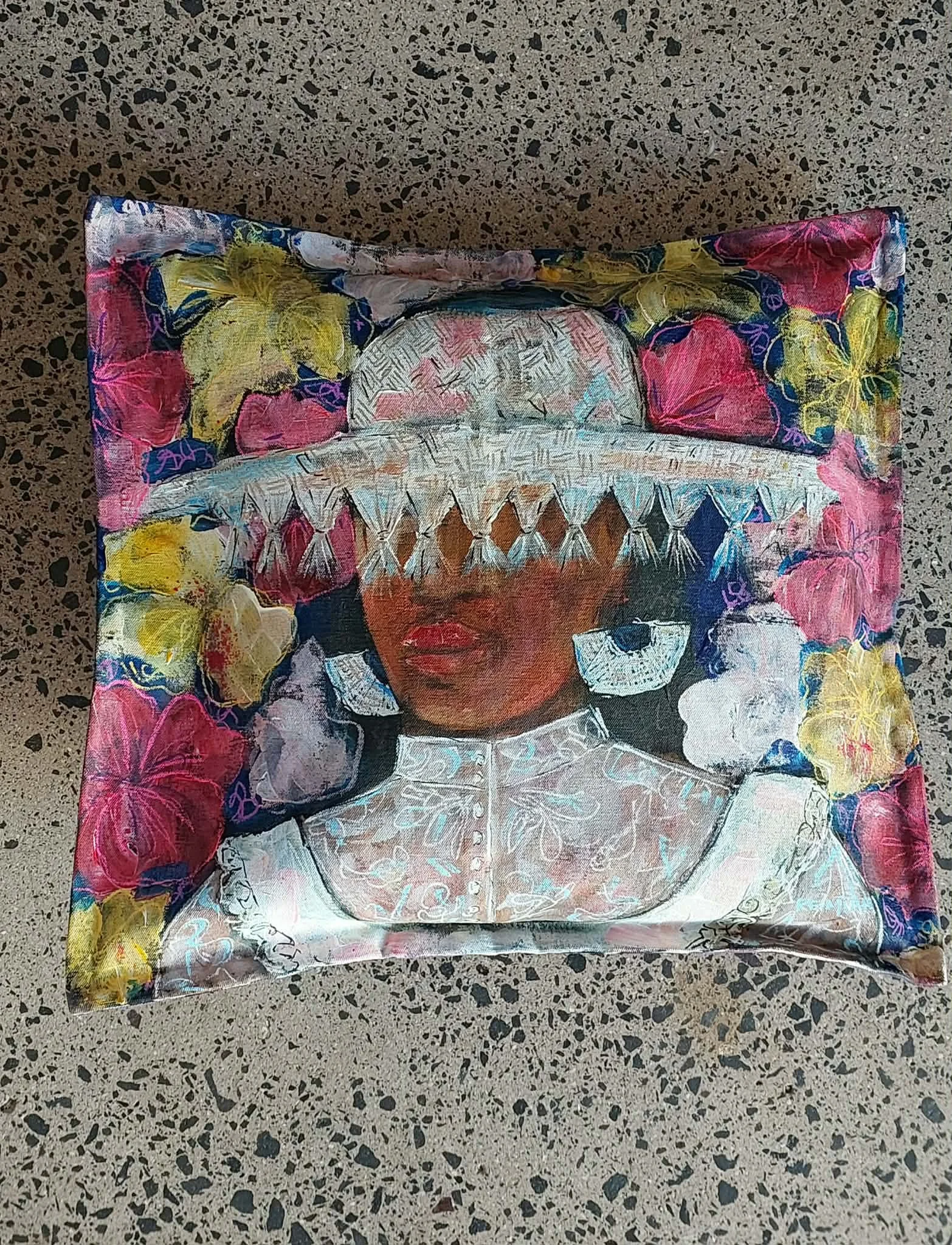 Kaute Vaine hand painted cushion cover by Remiah Chanelle (Copy)