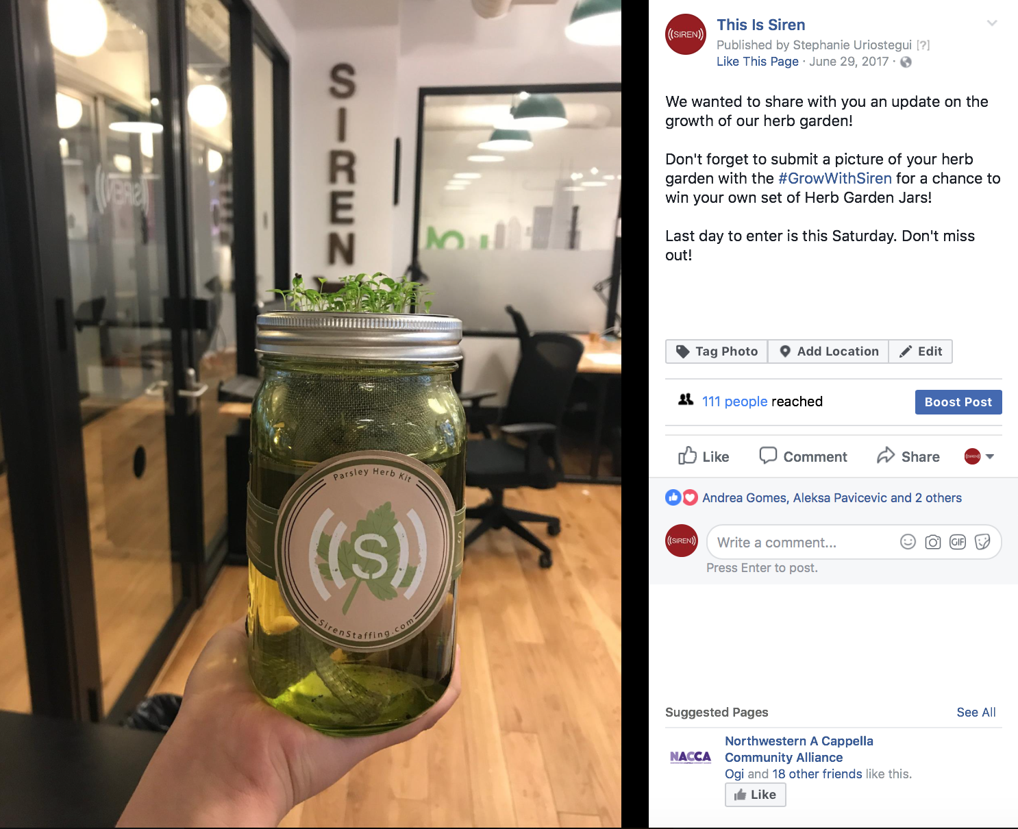 Social Media Campaign: #GrowWithSiren