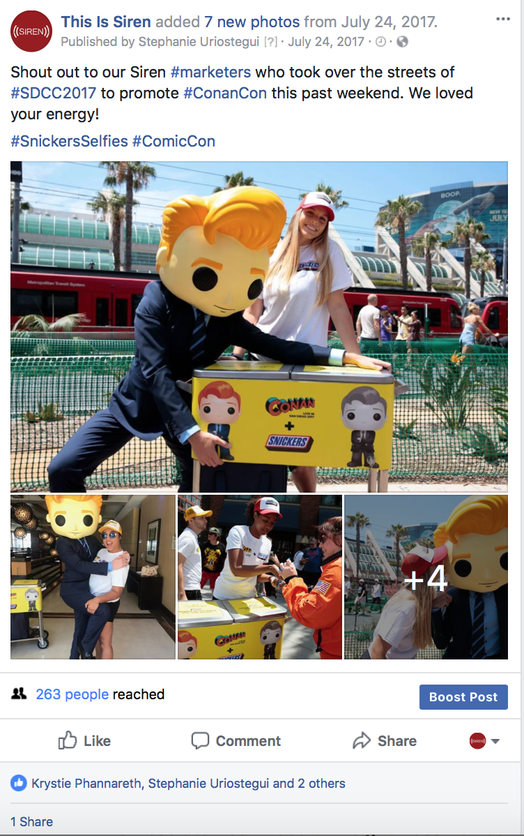 Social Media Post: Comic Con