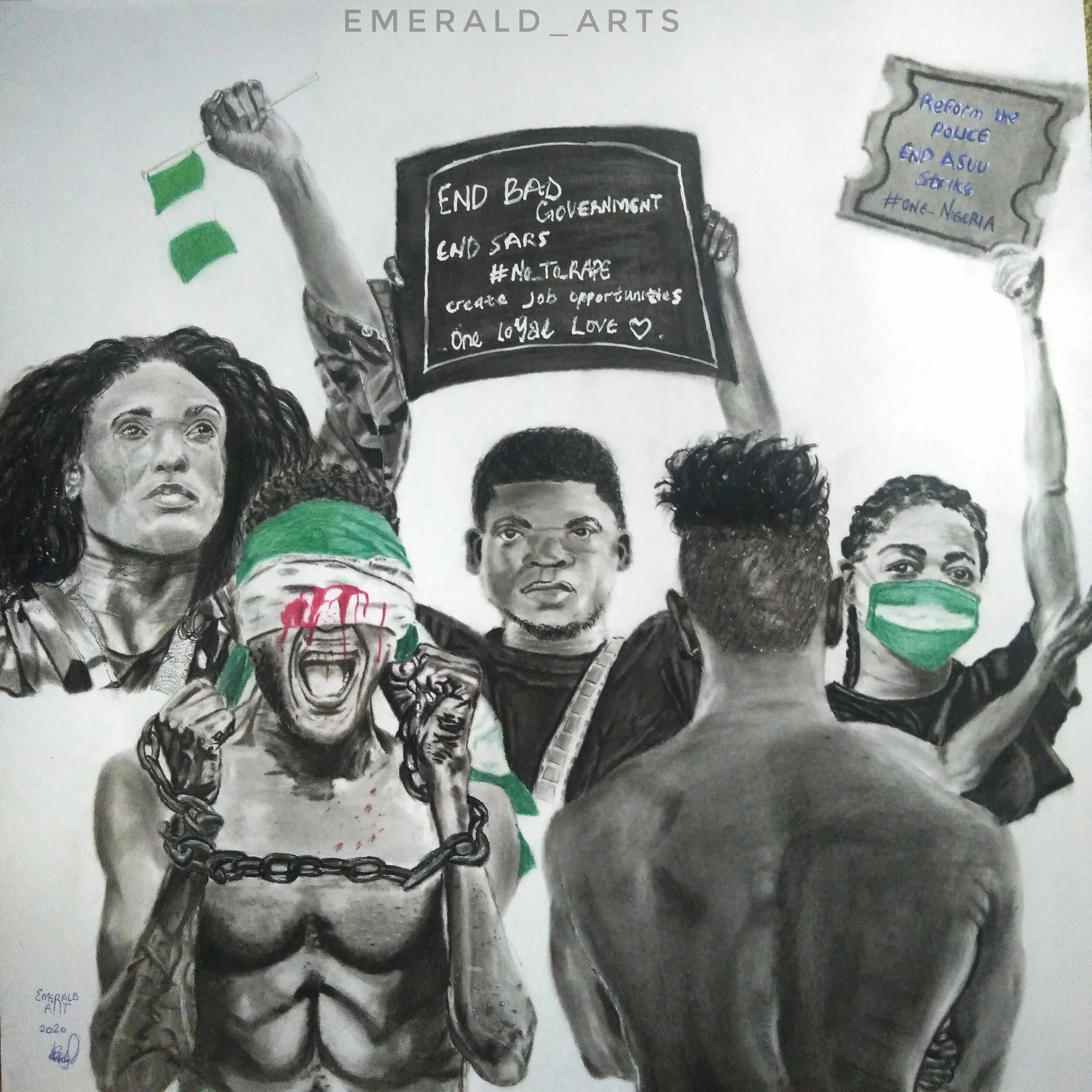 Artist and His Broken Gallery by Oladosu Michael Emerald