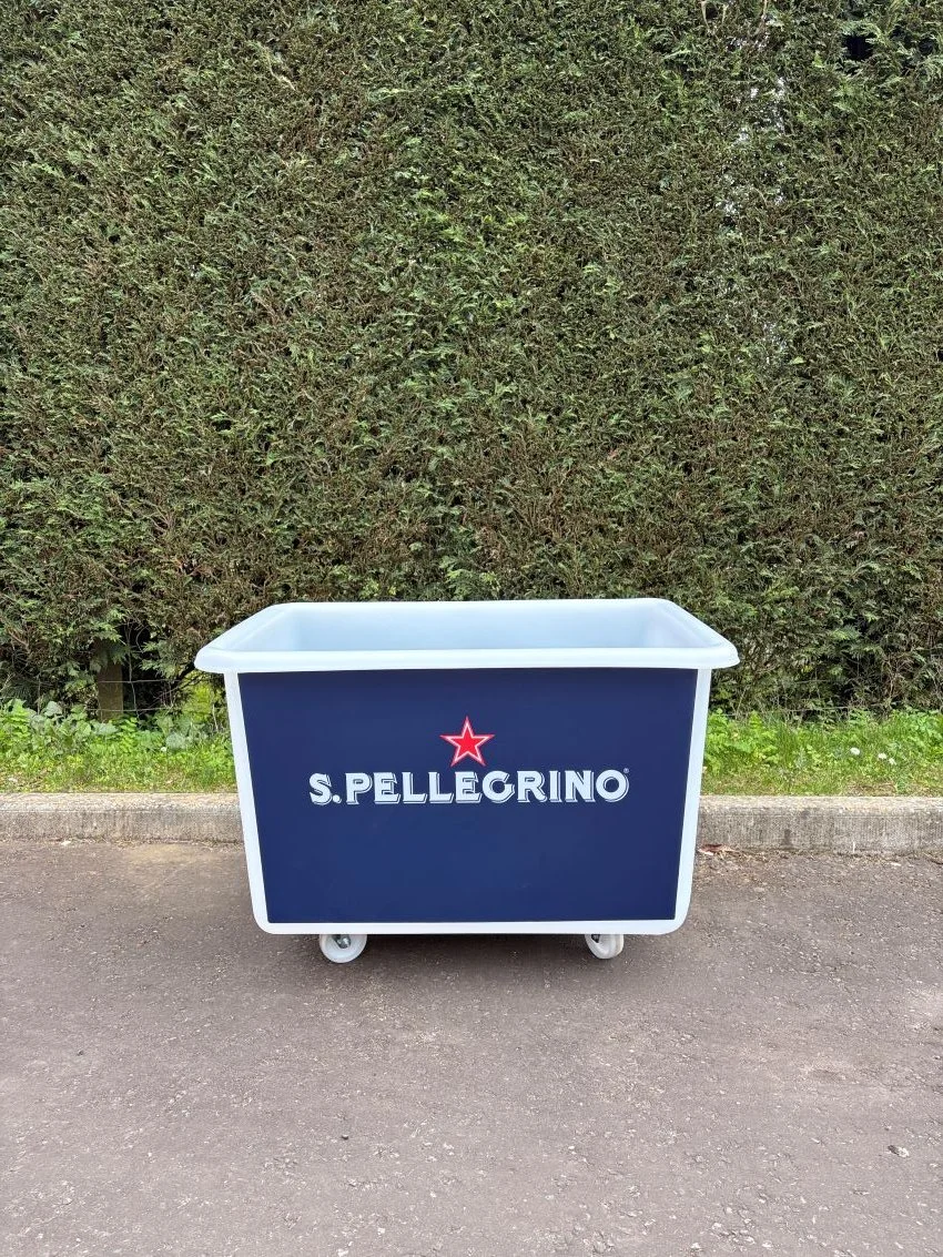 Quirky Group Large Rectangular Sampling Bin Hire - San Pellegrino