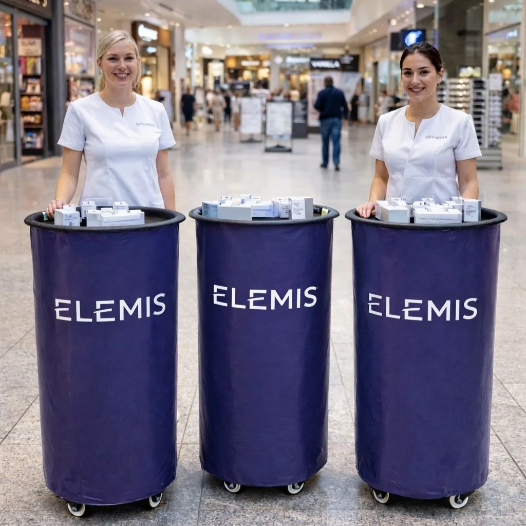 Quirky Group Sampling Bin Hire - Elemis