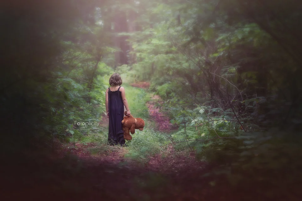 A girl and her bear.