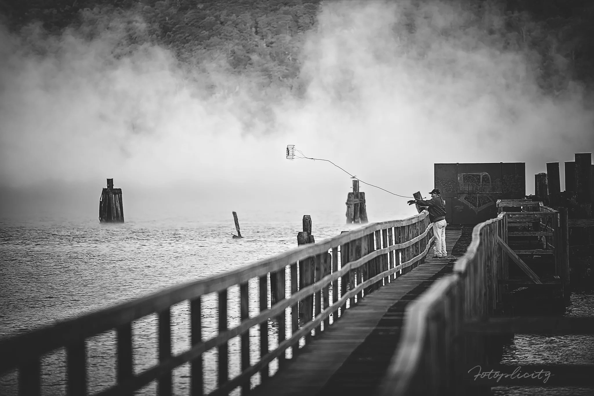 On the pier