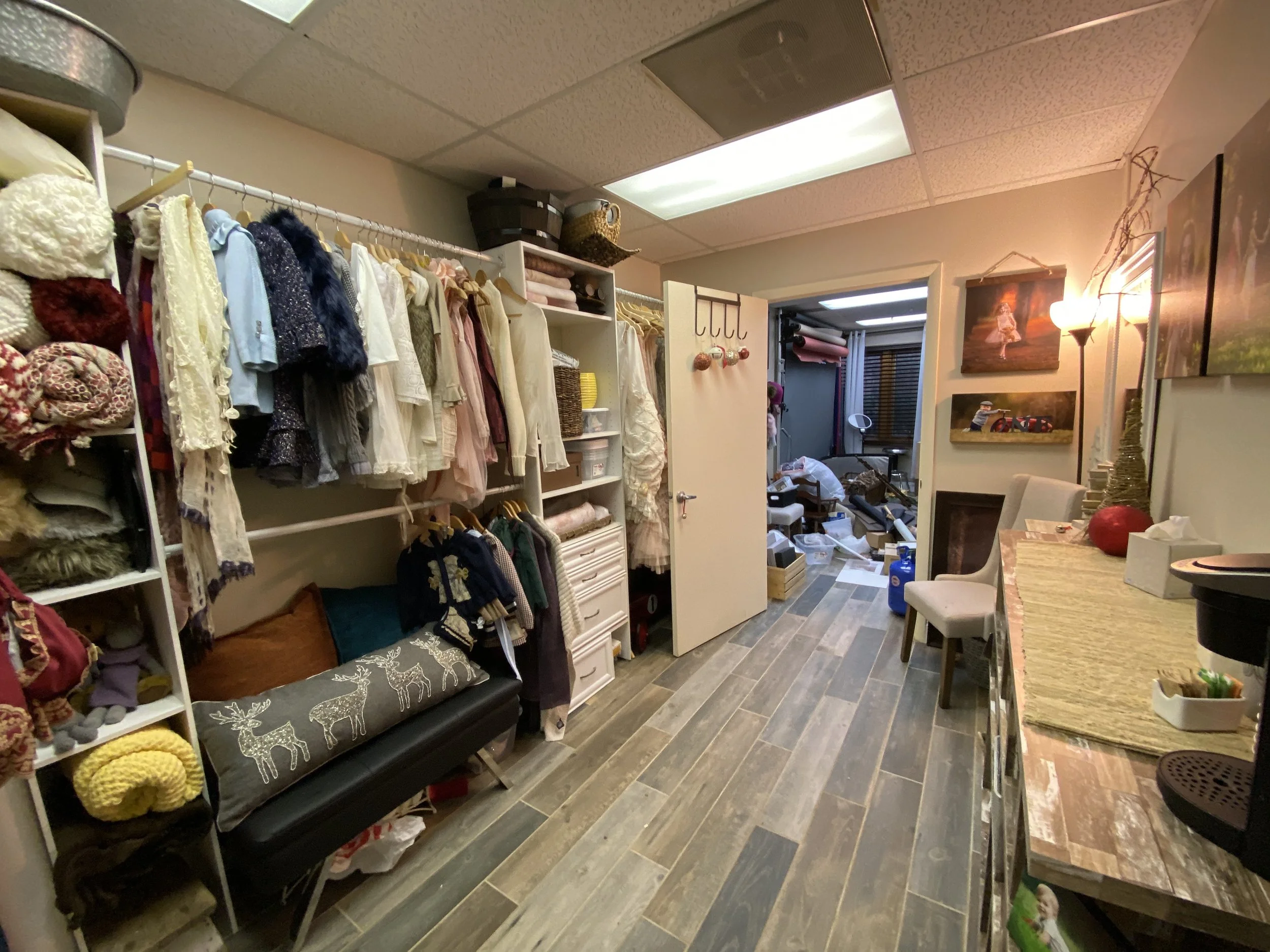 Fotoplicity studio wardrobe and accessories available for portrait sessions — East Brunswick, NJ