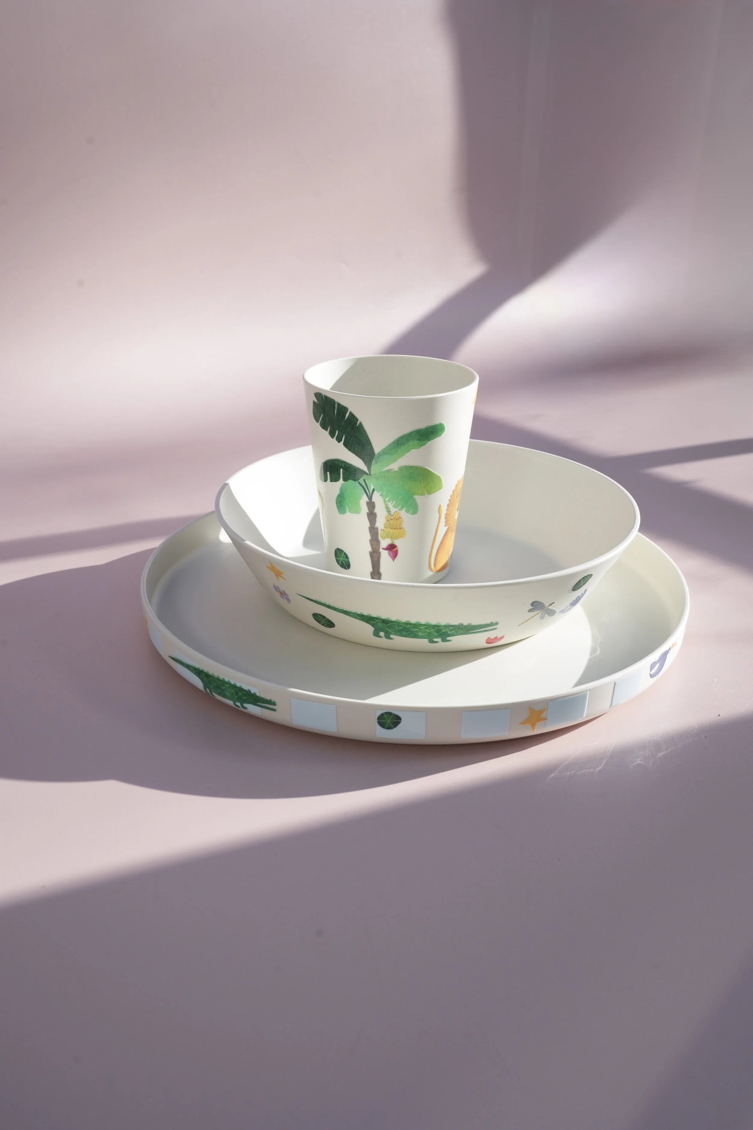 Kids Plant-Based PLA Jungle Dinnerware Set - 3 Pieces