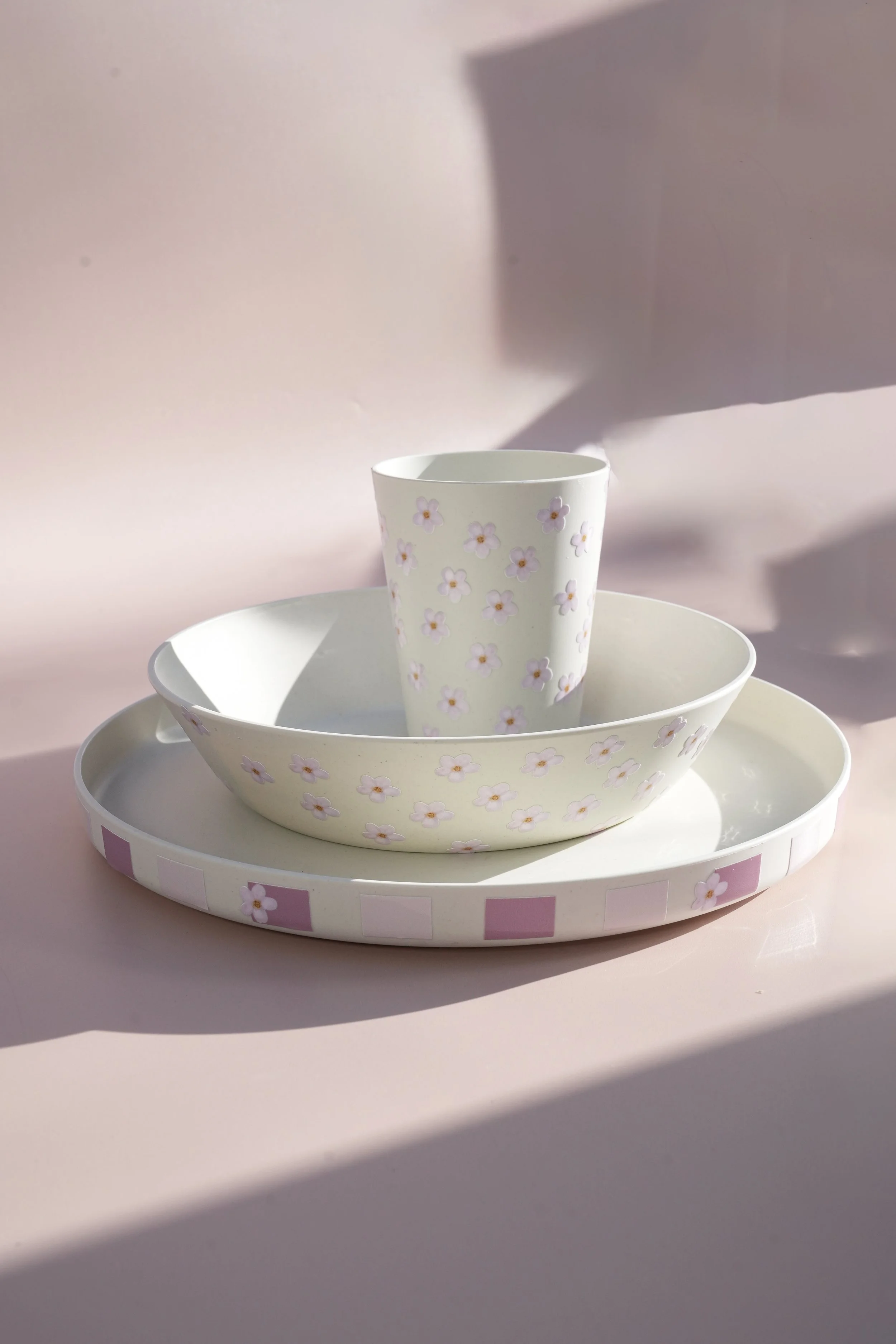 Kids Plant-Based PLA Bloom Dinnerware Set - 3 Pieces