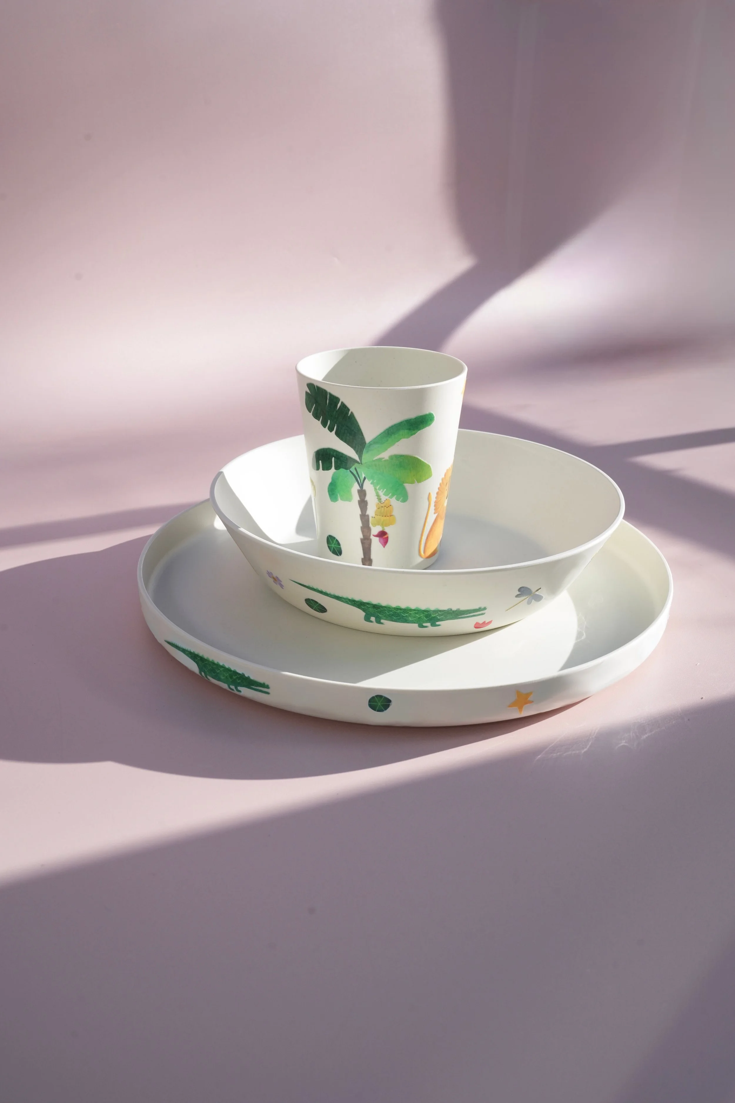 Kids Plant-Based PLA Jungle Dinnerware Set - 3 Pieces