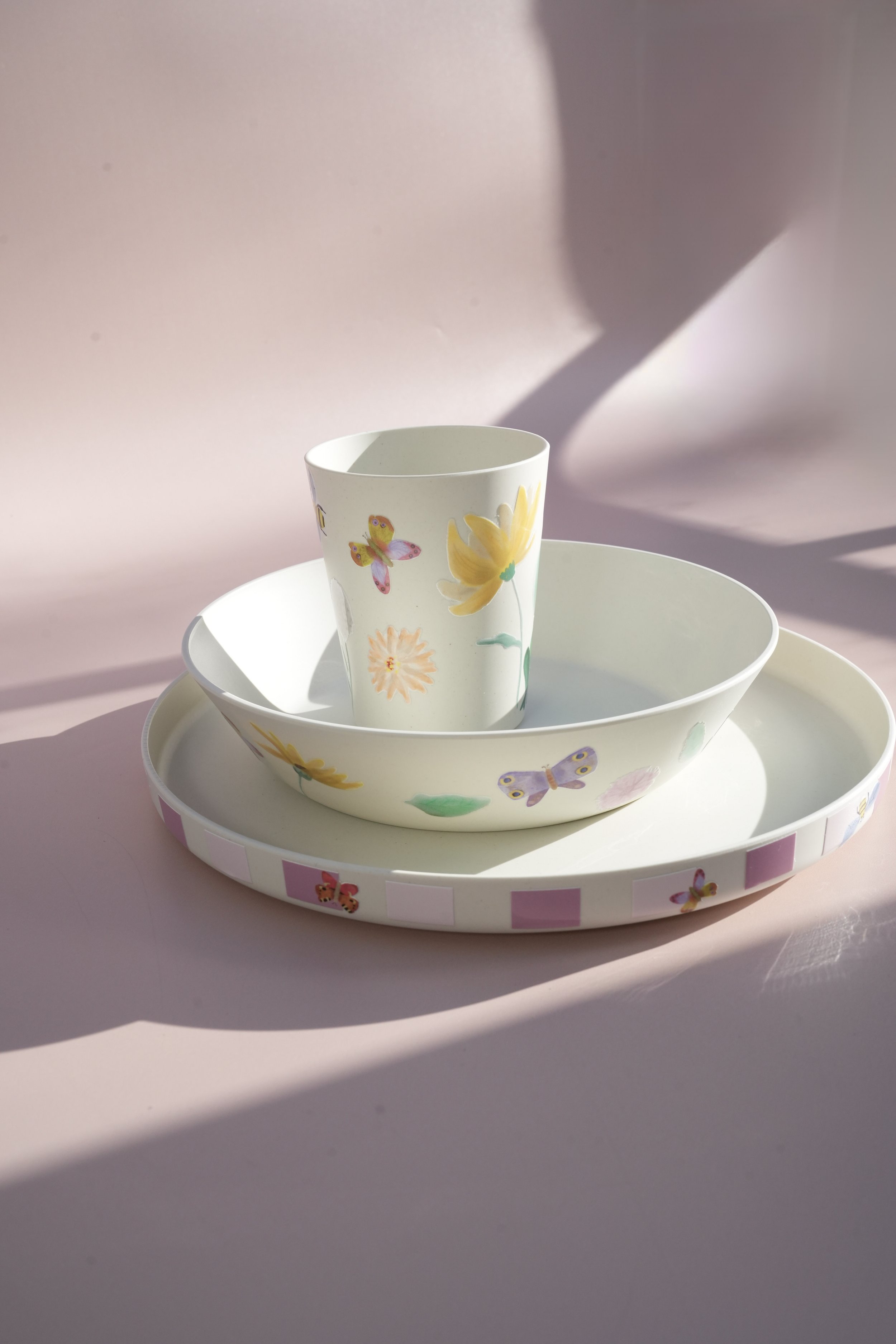 Kids Plant-Based PLA Garden Dinnerware Set - 3 Pieces