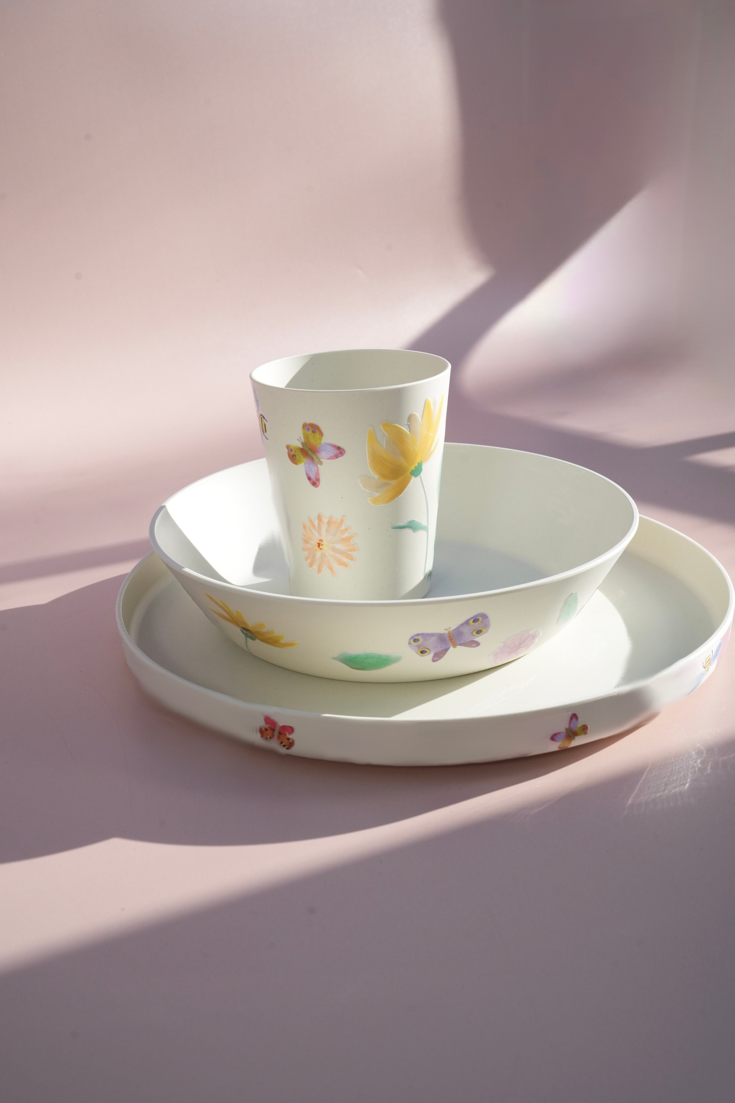 Kids Plant-Based PLA Garden Dinnerware Set - 3 Pieces