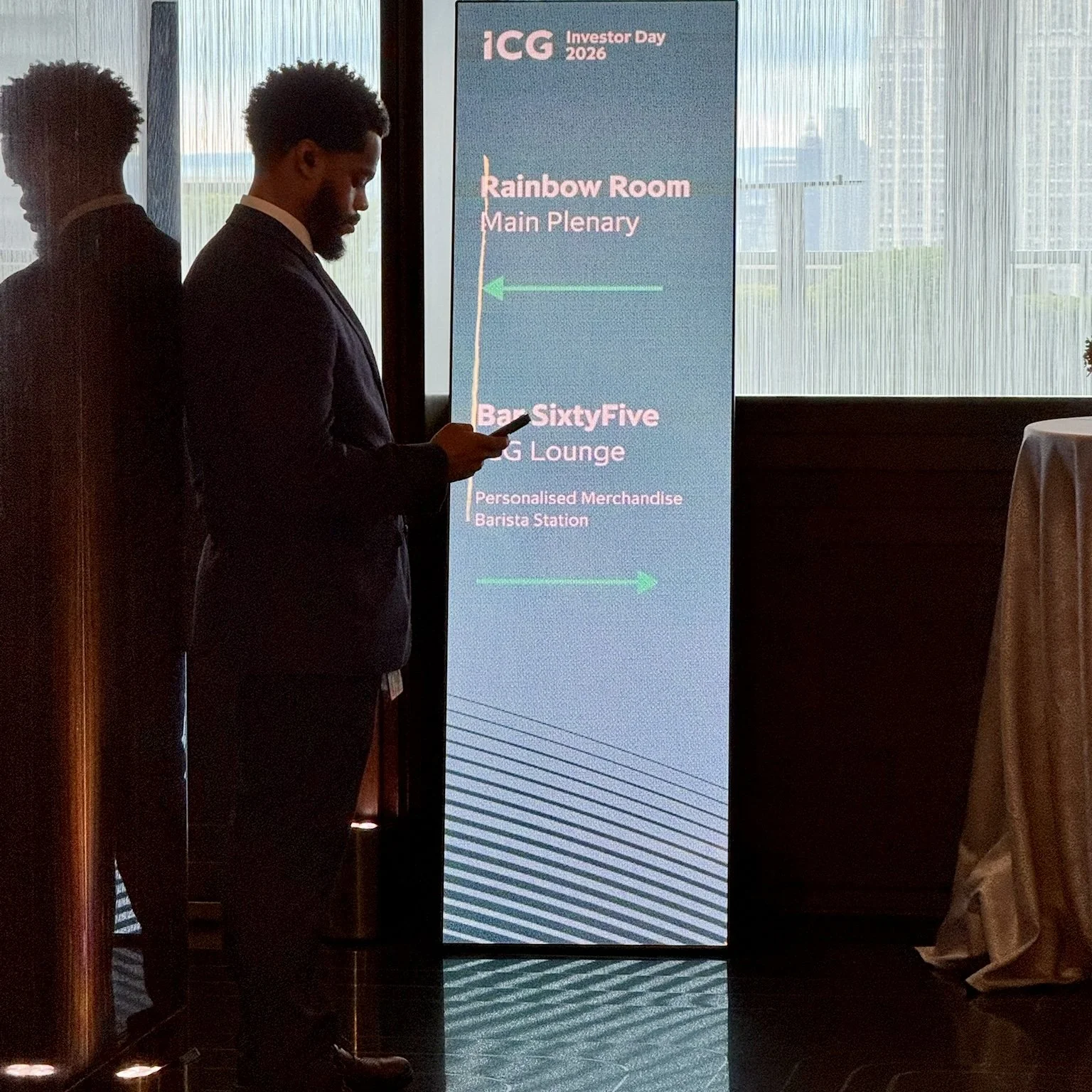 Guests attending ICG’s event at Rockefeller Center in New York
