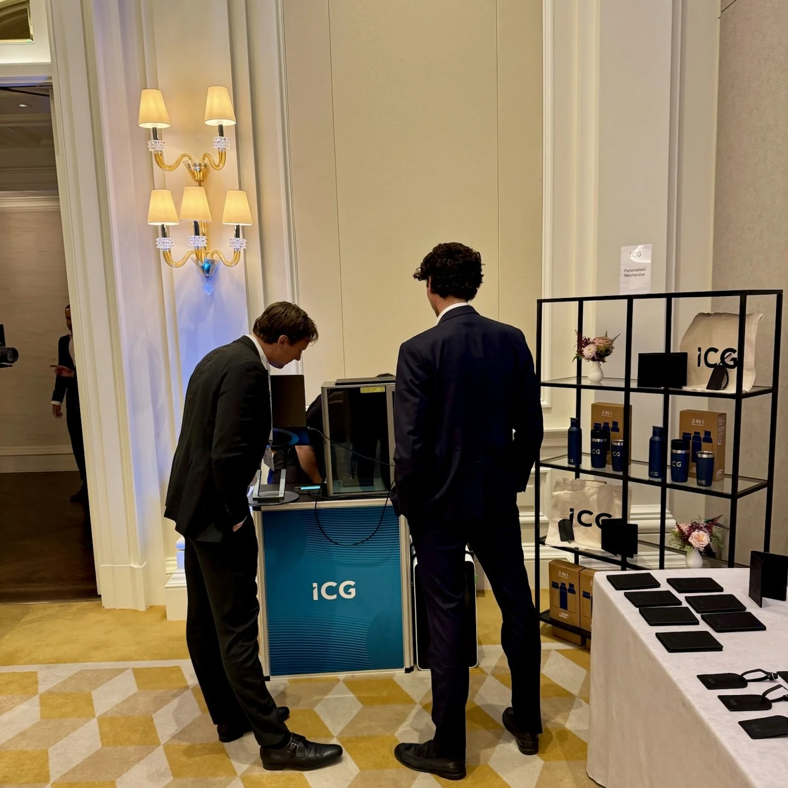 Guest receiving on-site personalisation at the ICG conference
