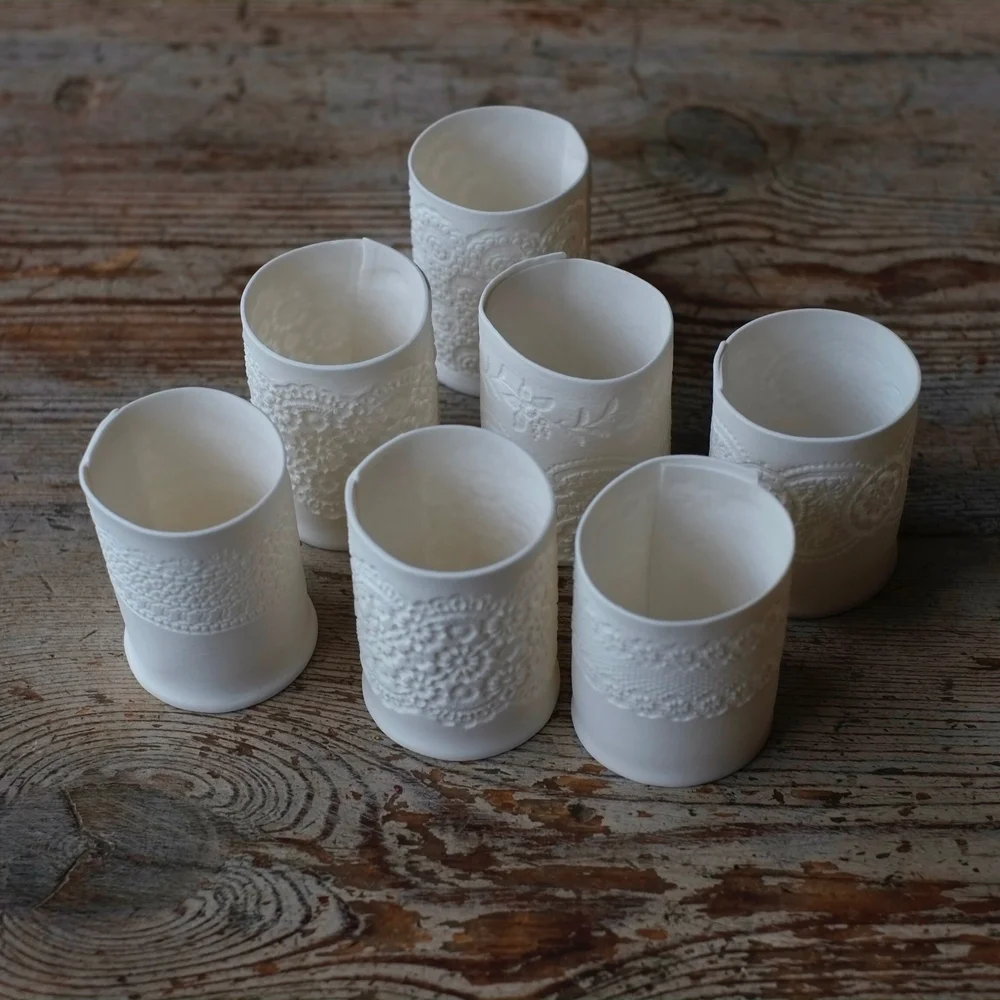 Unglazed Porcelain Tea Light Holders Small Stag Bow