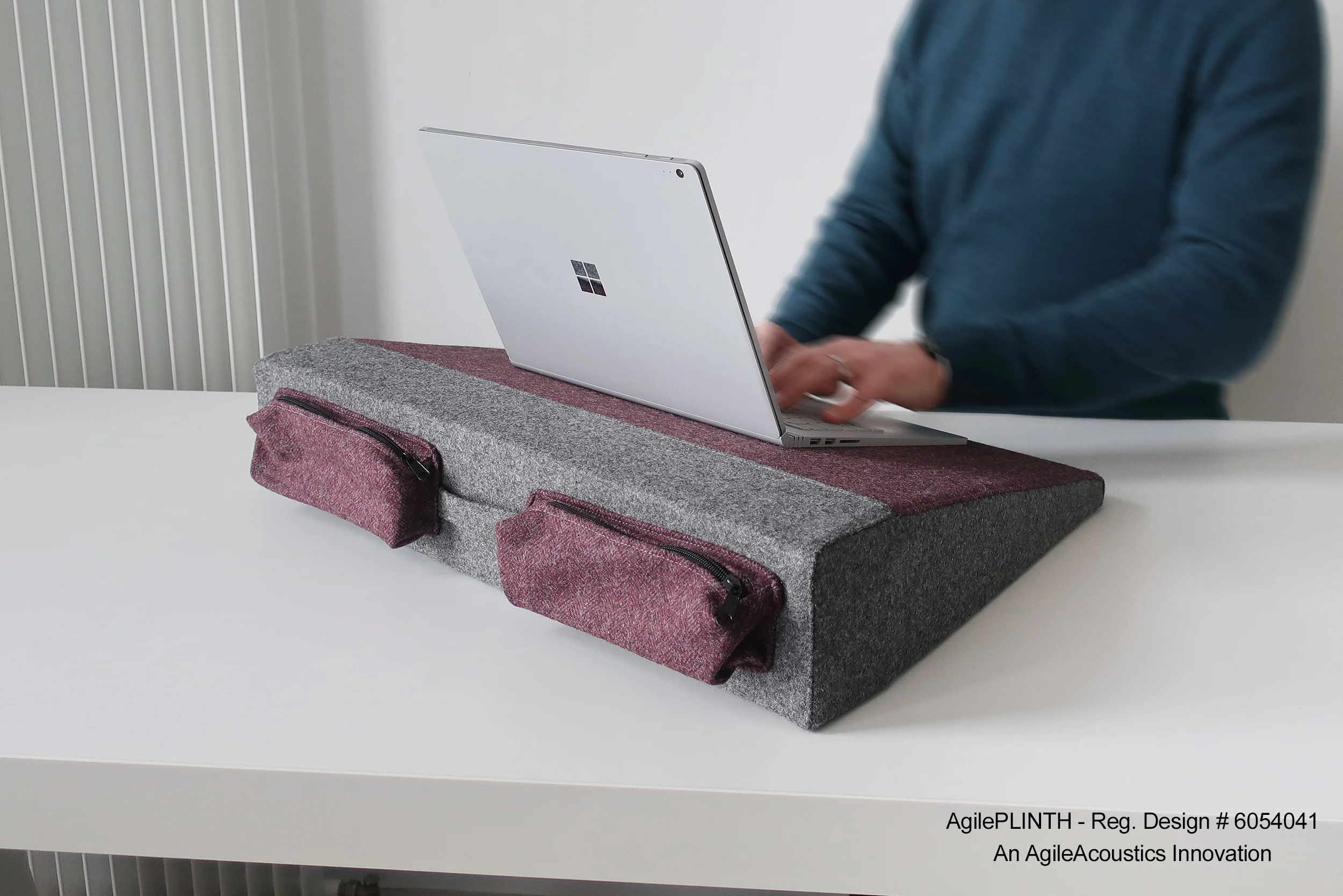 Agile working acoustic open plan acoustic plinth