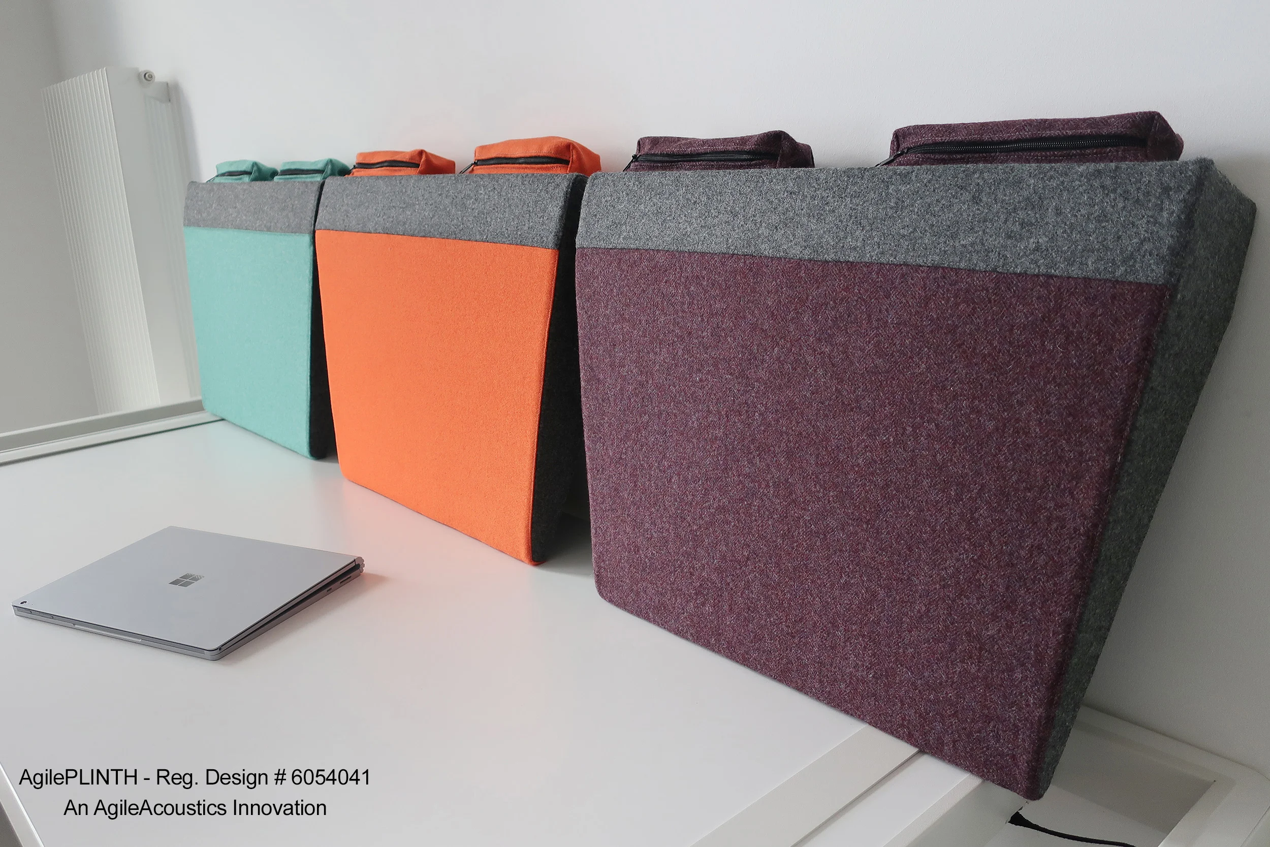 Agile working acoustic open plan acoustic plinth