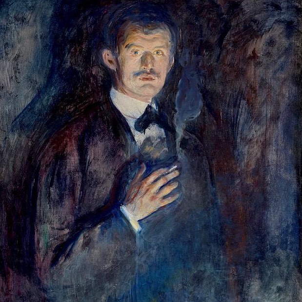 Edvard Munch - Self-Portrait with Burning Cigarette - 1895
.
Get Art &amp; Mind on DVD &amp; Blu-Ray via bit.ly/artminddvd
.
Art &amp; Mind is a journey into art, madness and the unconscious. An exploration of visionary artists and the creative impul