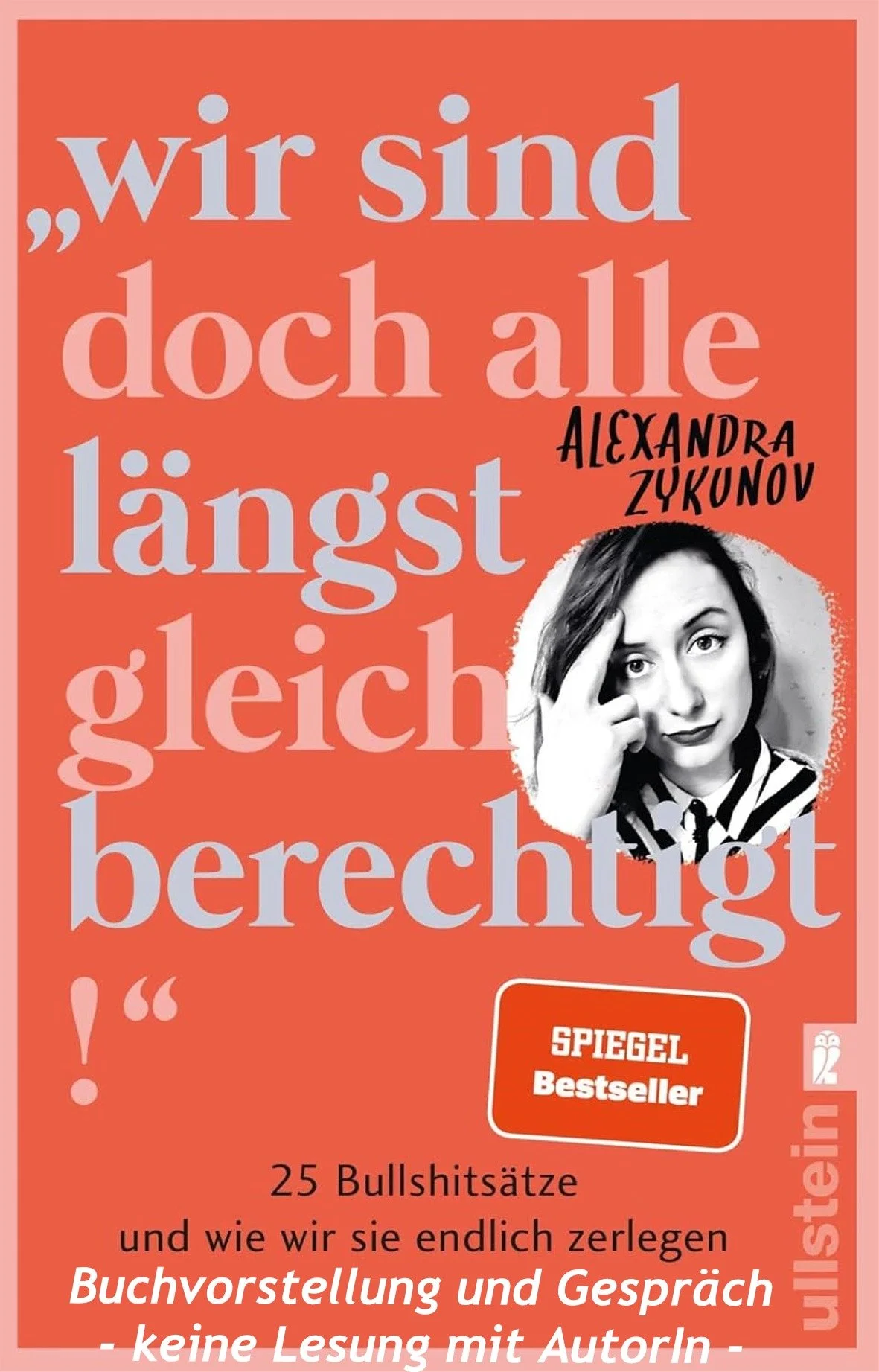 Literarischer Treff im Literaturkeller: Alexandra Zykunov, Wir sind doch alle längst gleichberechtigt!