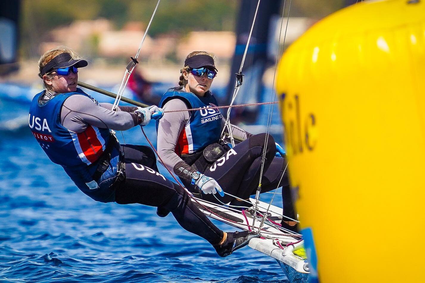 We finished Hyeres Olympic Week in 8th place overall, and qualified for the Olympic Test Event and Pan Am Games! After our 5th place in Palma, we could lock down the qualifying spots by making the top-ten medal race cut, so we focused on executing a 