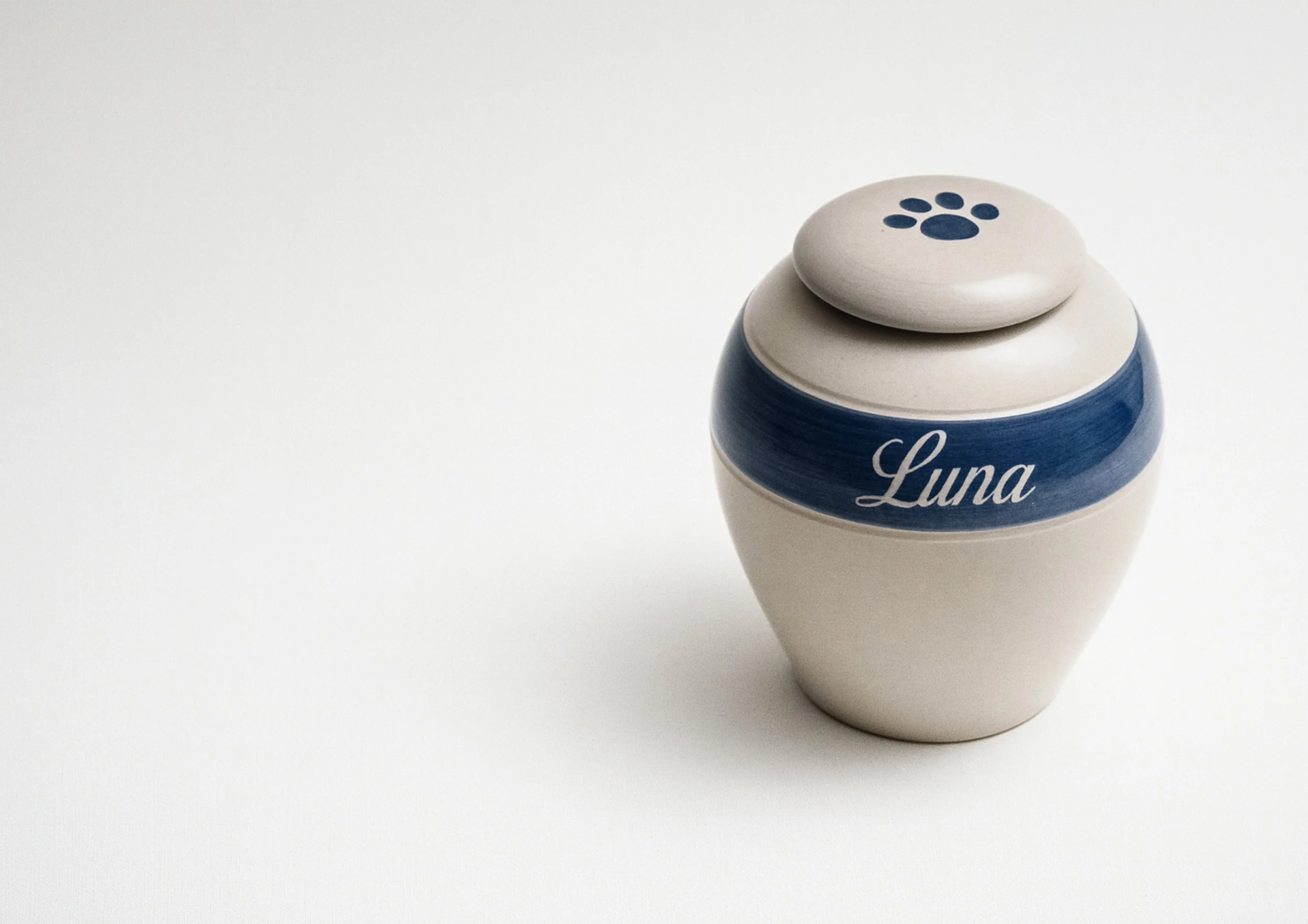 dierenurne met de naam Luna