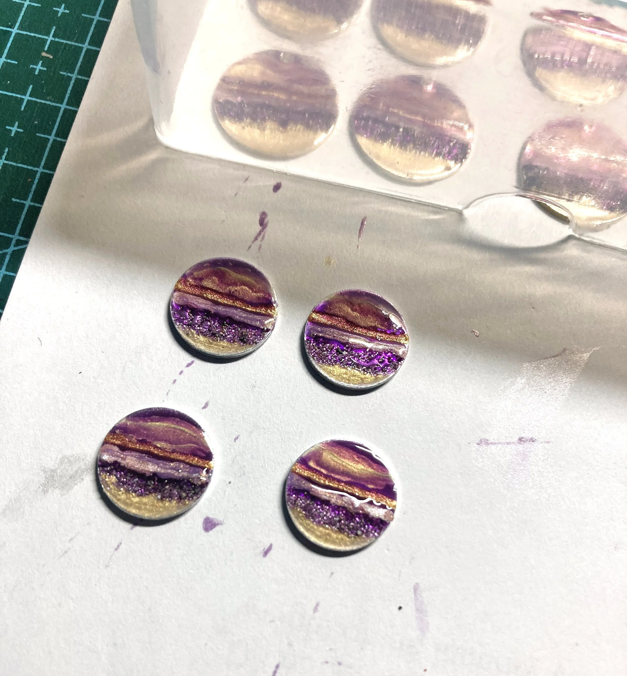 Stud Earrings-Arran Flow design-Flow Creativity-hand painted Scottish Jewellery.jpeg