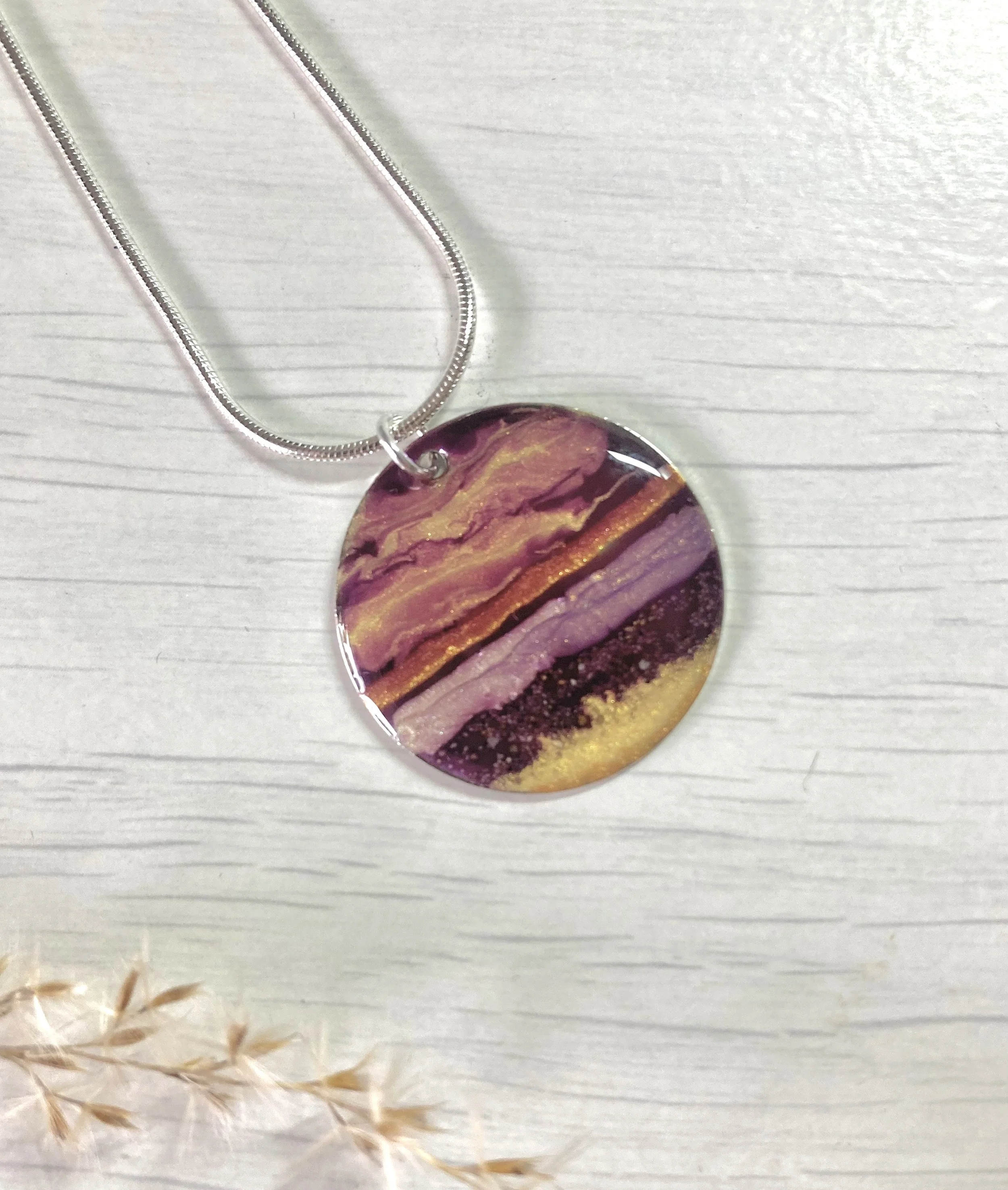 Arrang Flow Jewellery-25mm Pendant-hand painted Scottish Jewellery with sand-Flow Creativity.jpeg